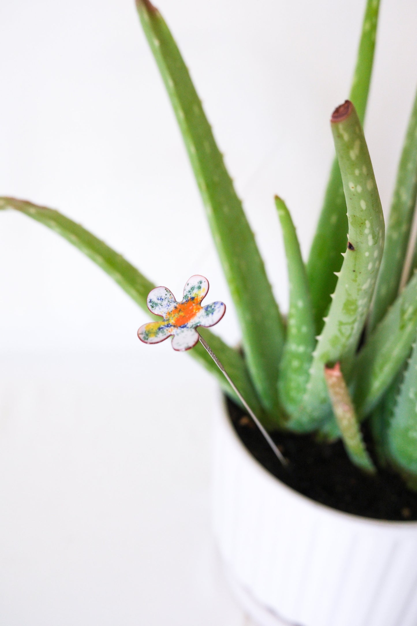 Mini Flower Enamel Garden Stake