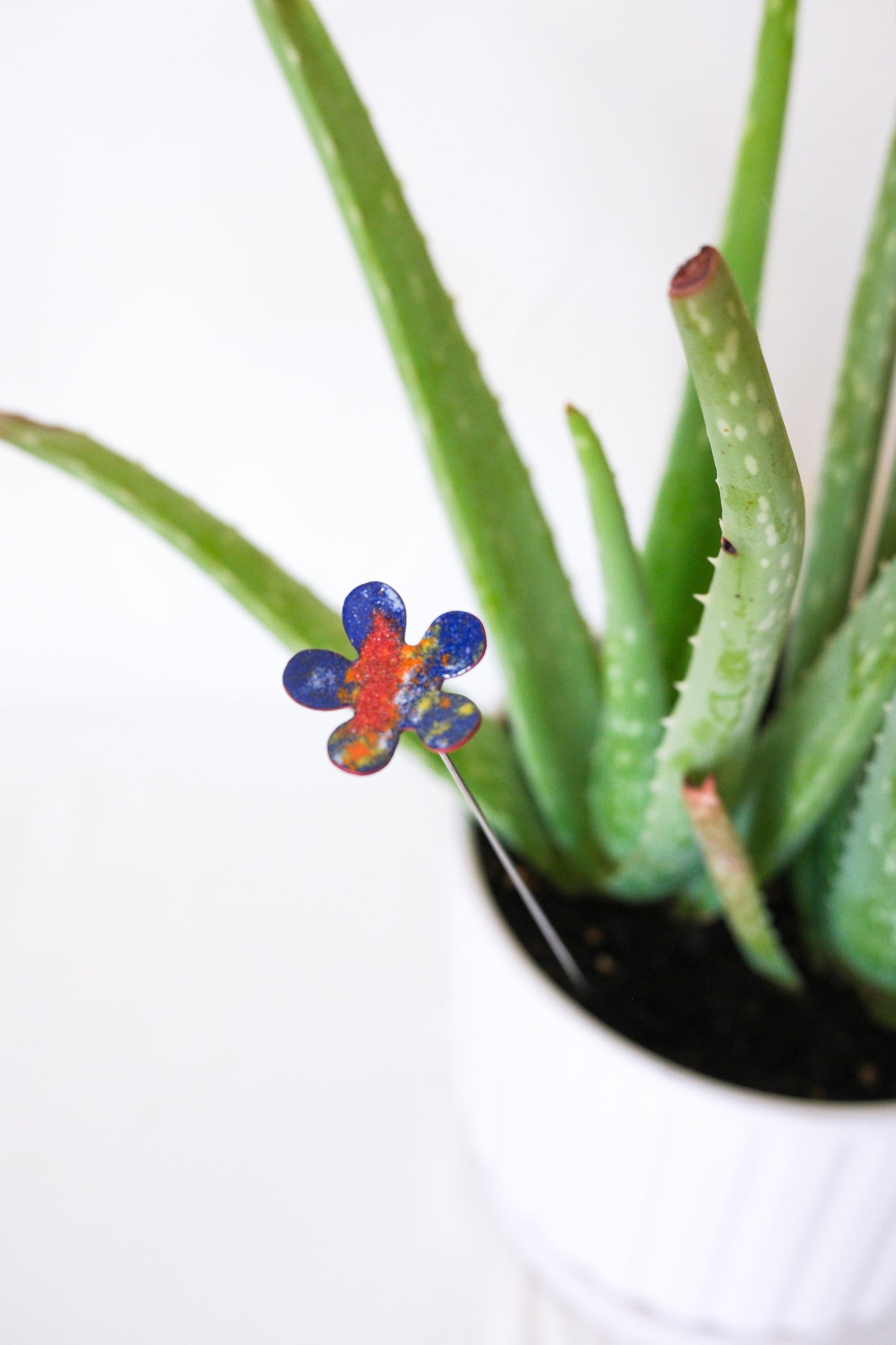 Mini Flower Enamel Garden Stake