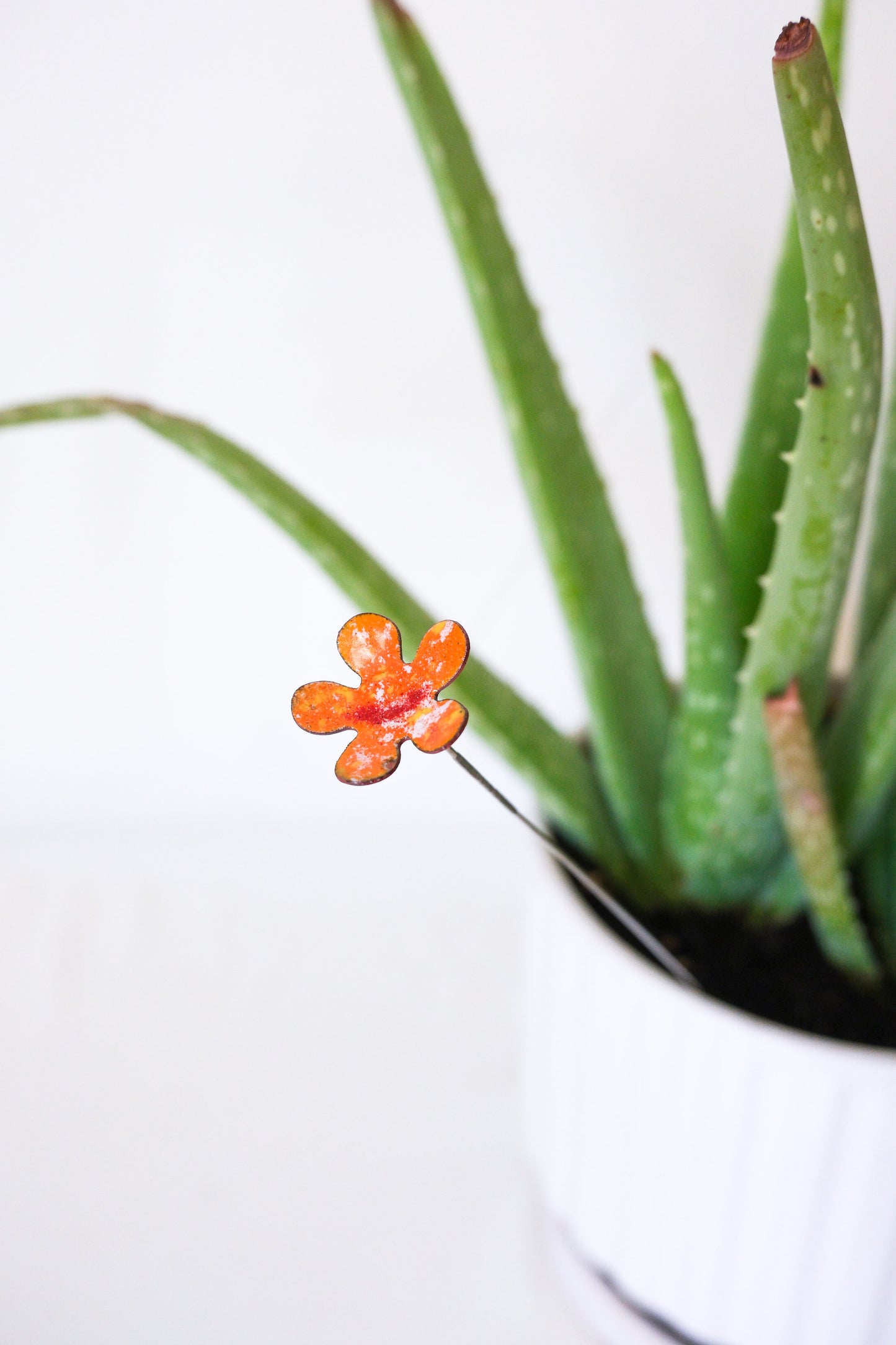 Mini Flower Enamel Garden Stake