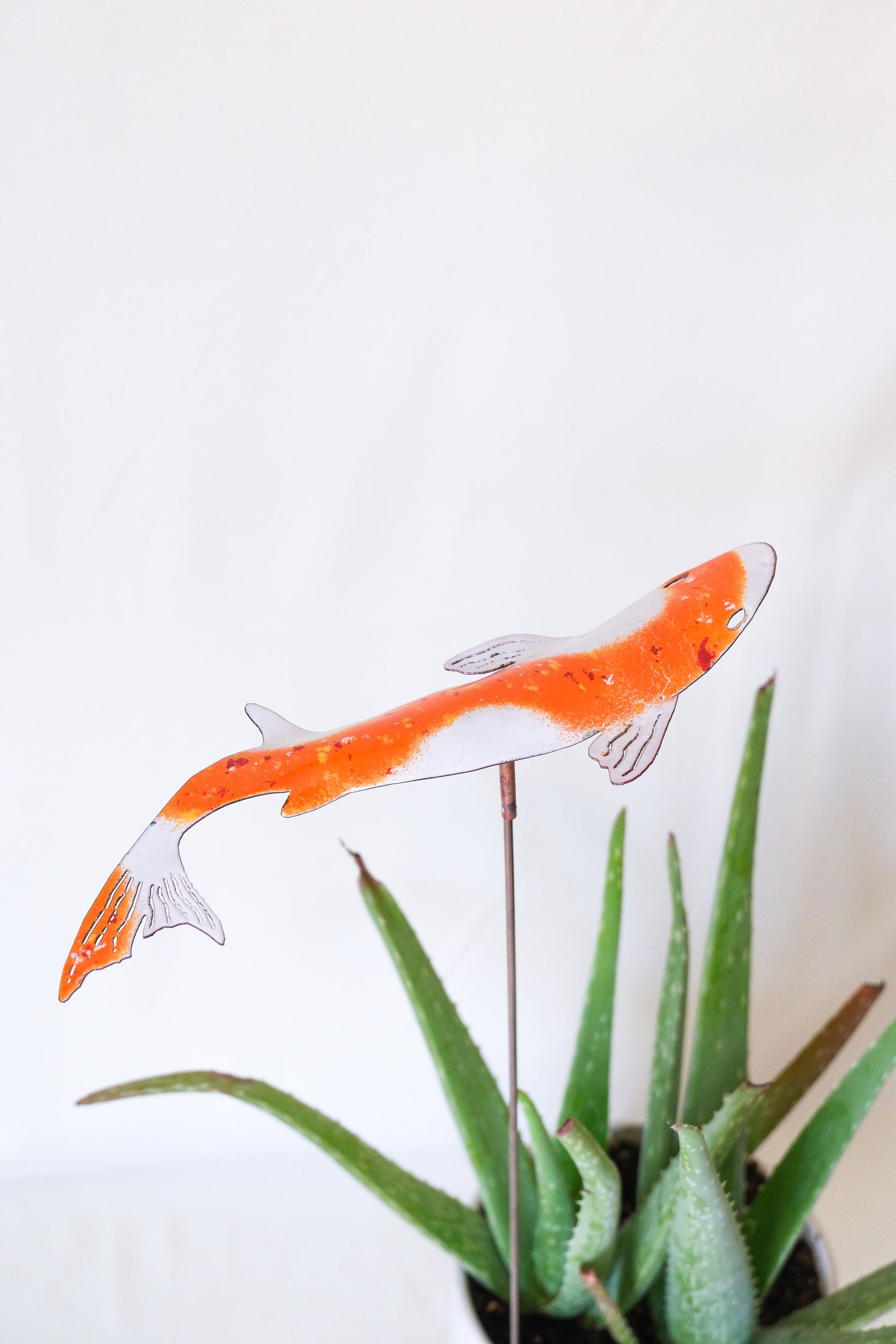 Koi Enamel Garden Stake