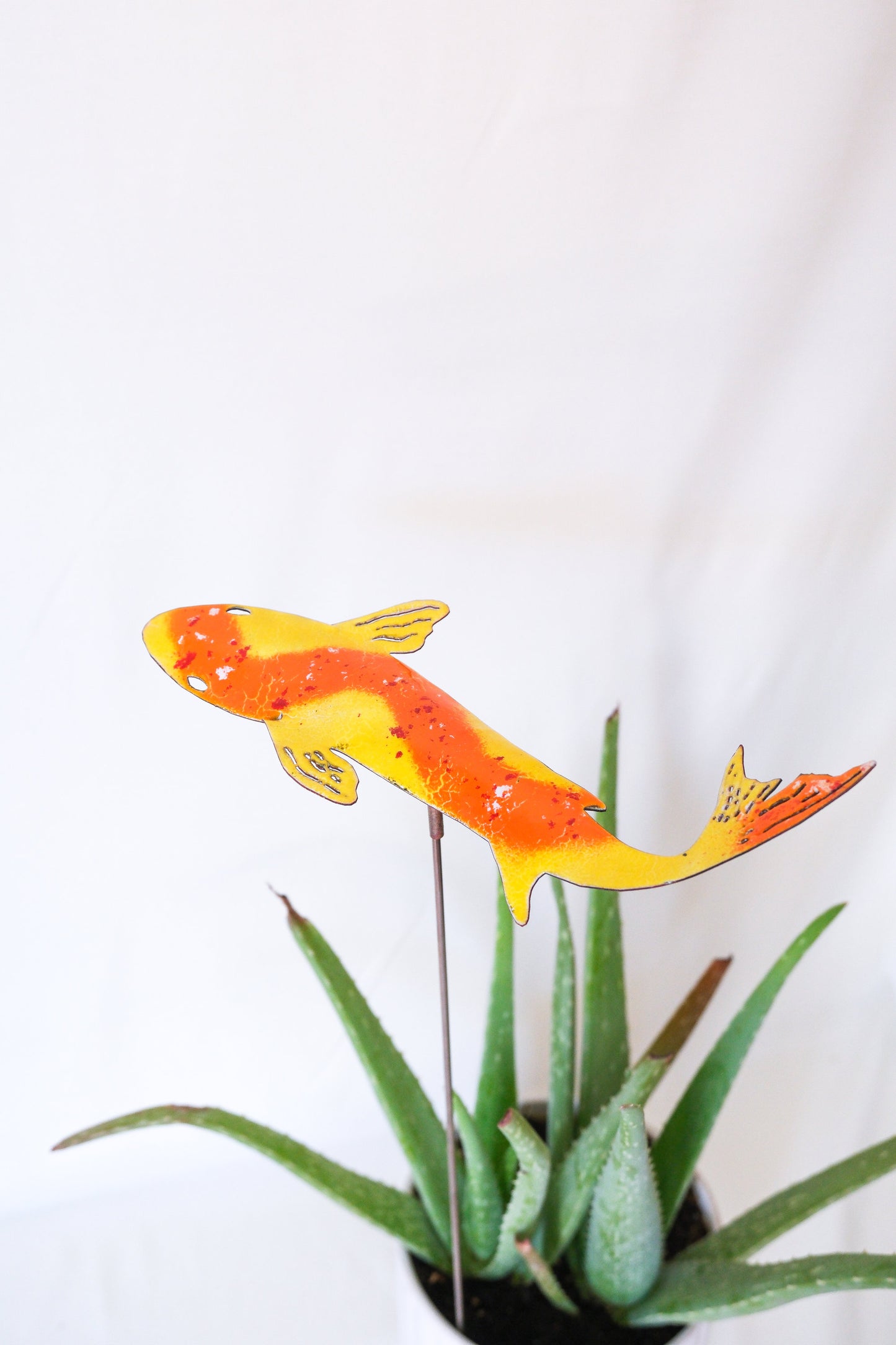 Koi Enamel Garden Stake