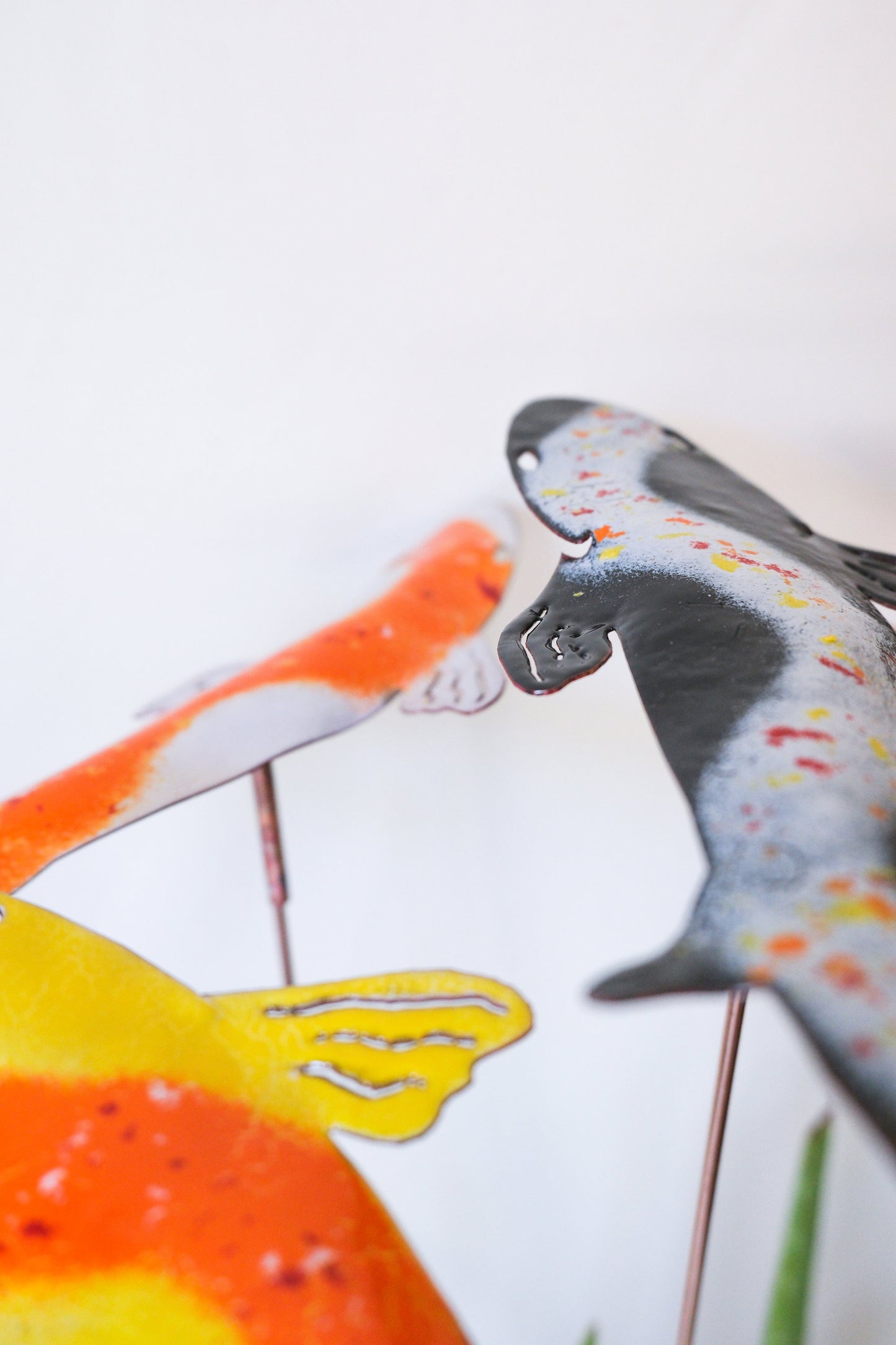 Koi Enamel Garden Stake
