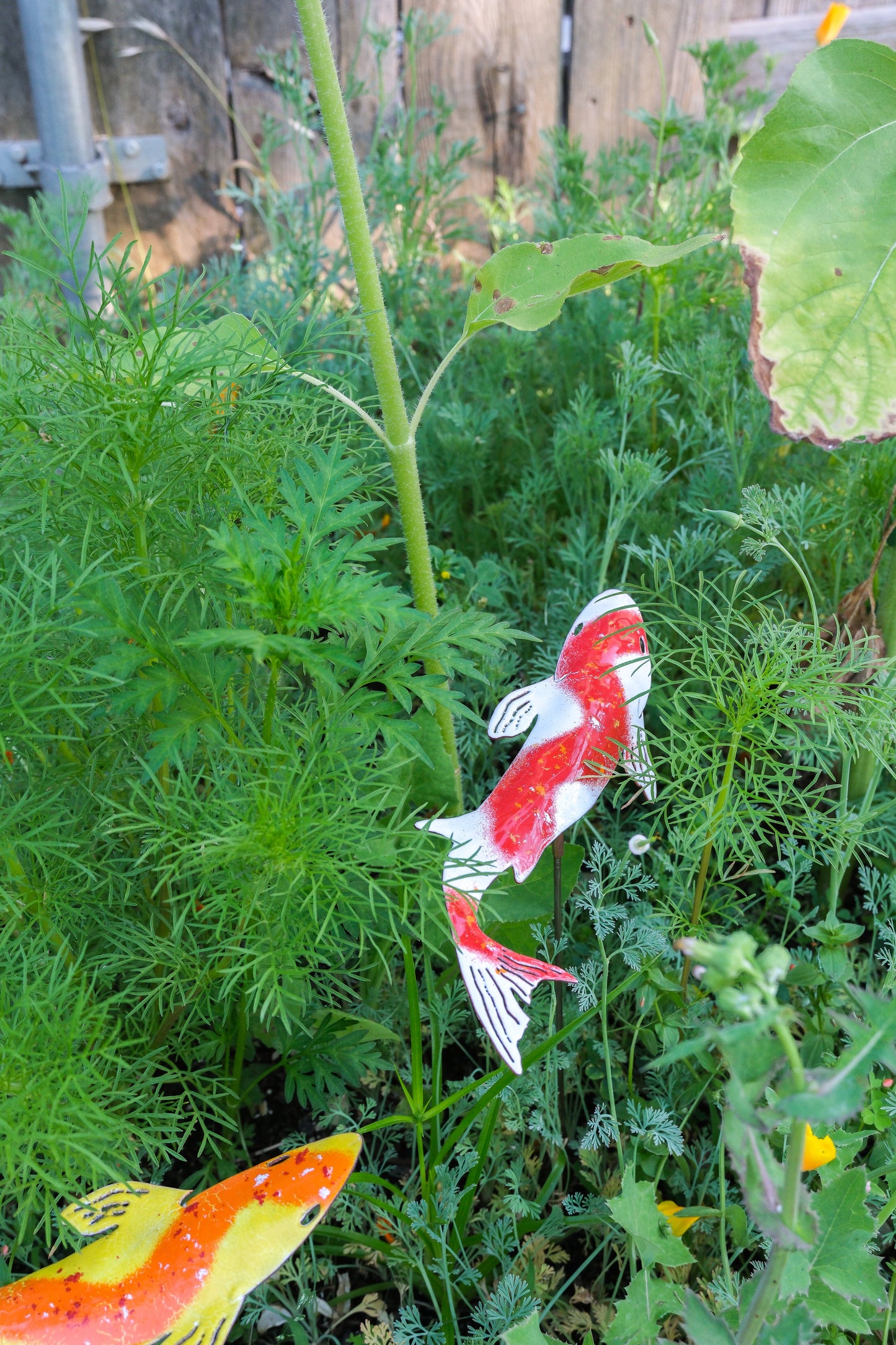 Koi Enamel Garden Stake