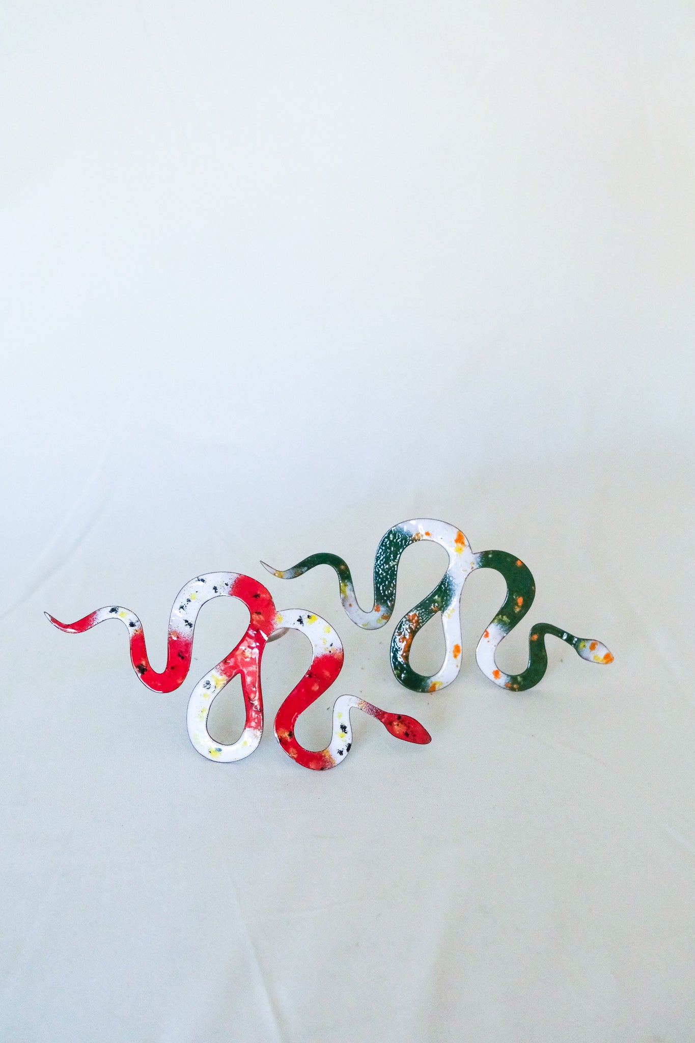 Snake Enamel Garden Stake