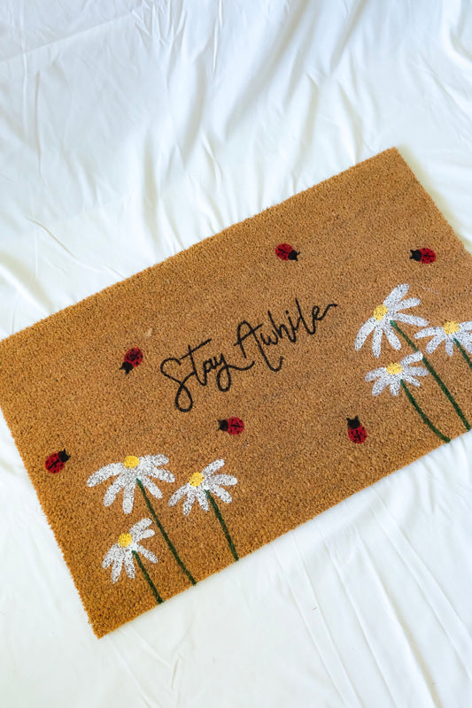 Stay Awhile Doormat