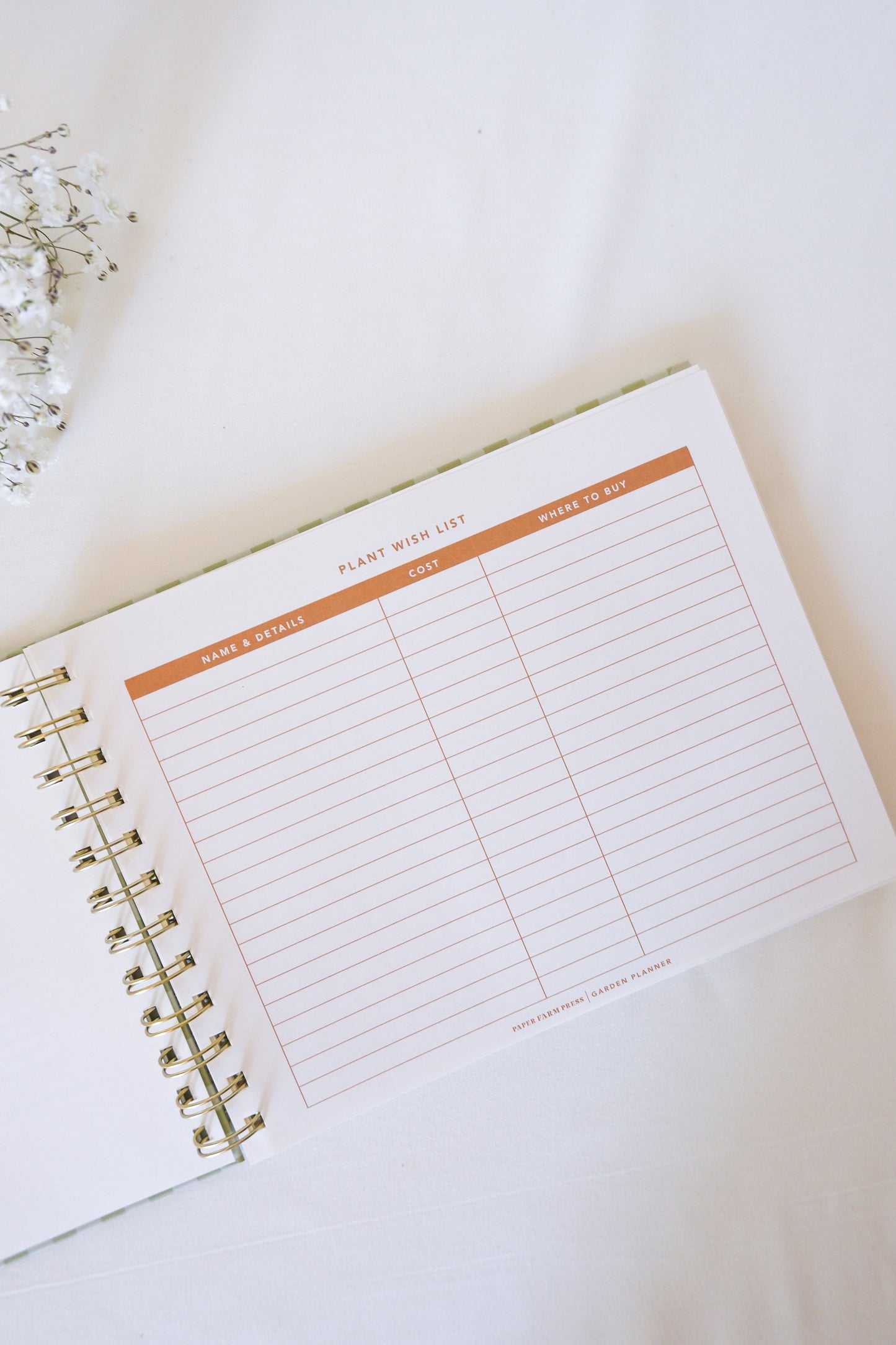 Gingham Garden Planner