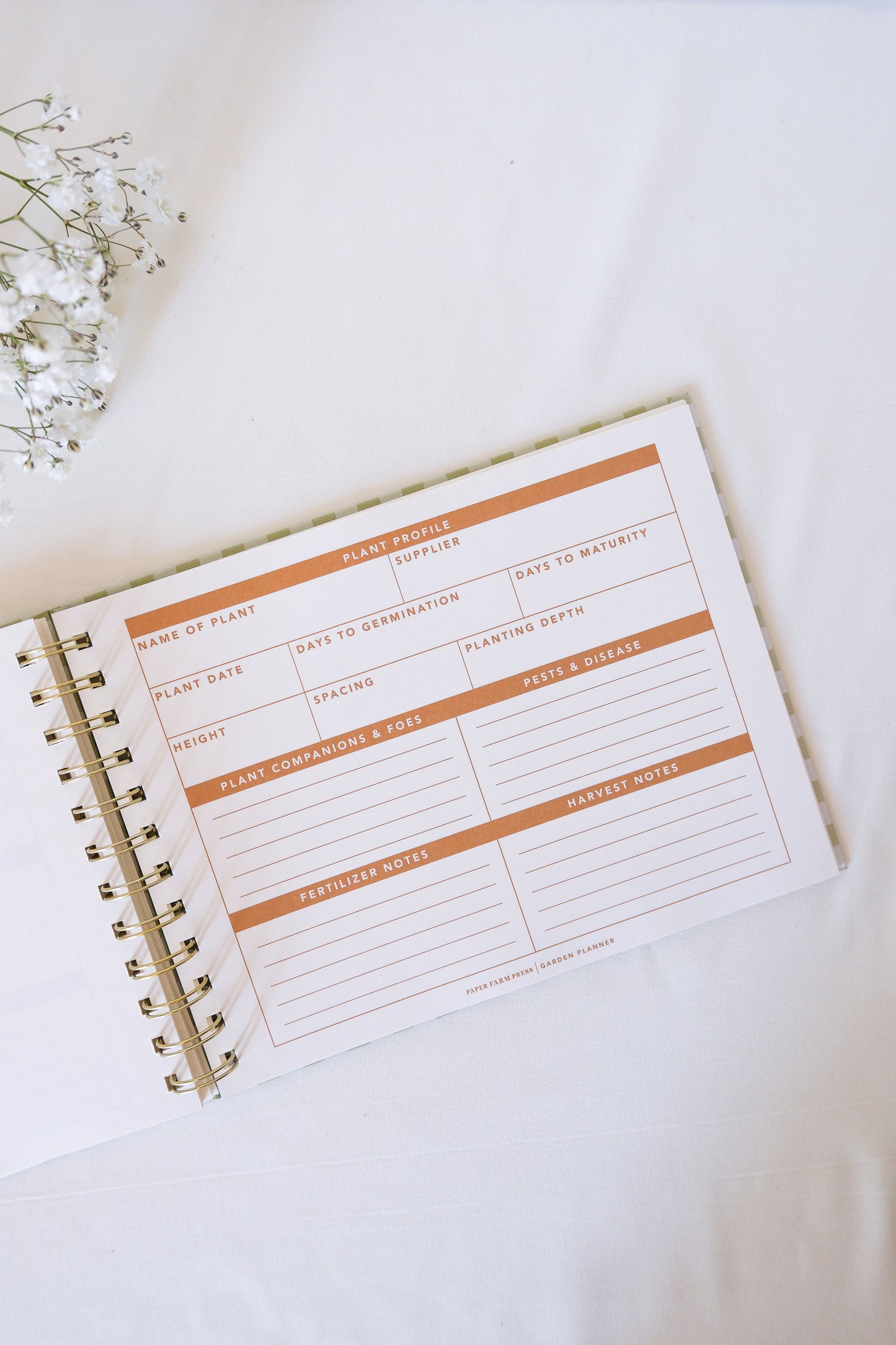Gingham Garden Planner