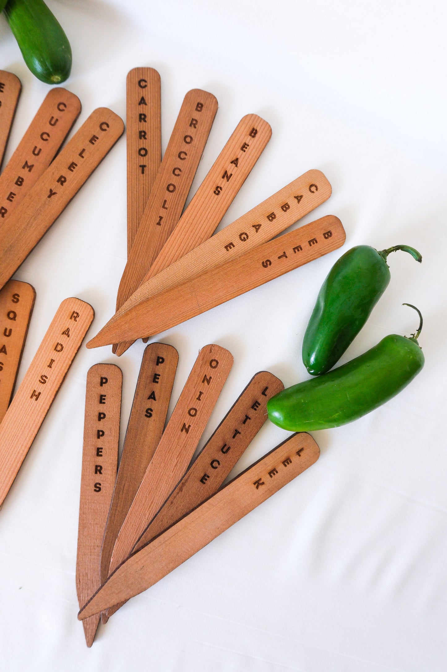 Cedar Garden Plant Markers Set