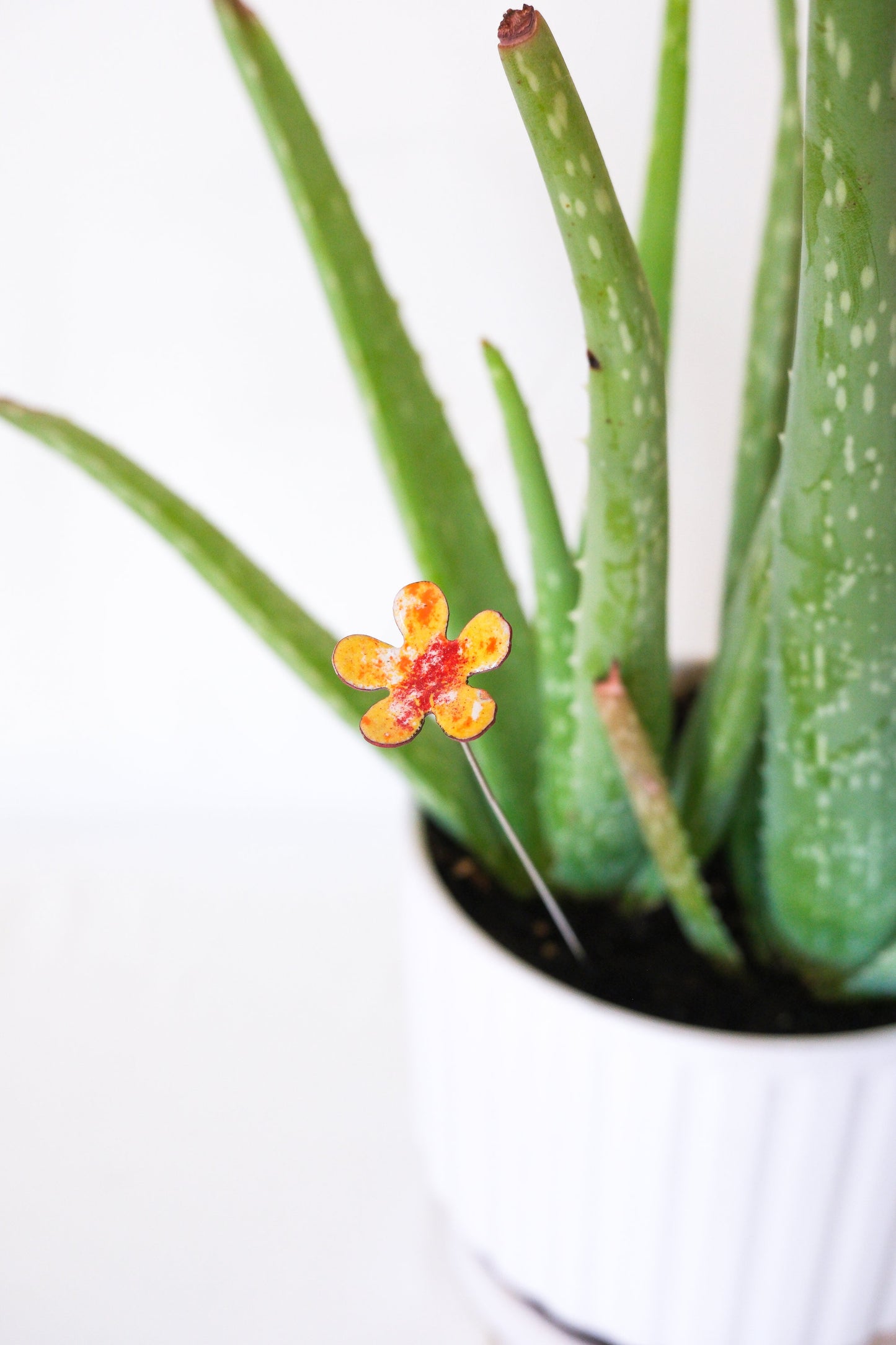Mini Flower Enamel Garden Stake