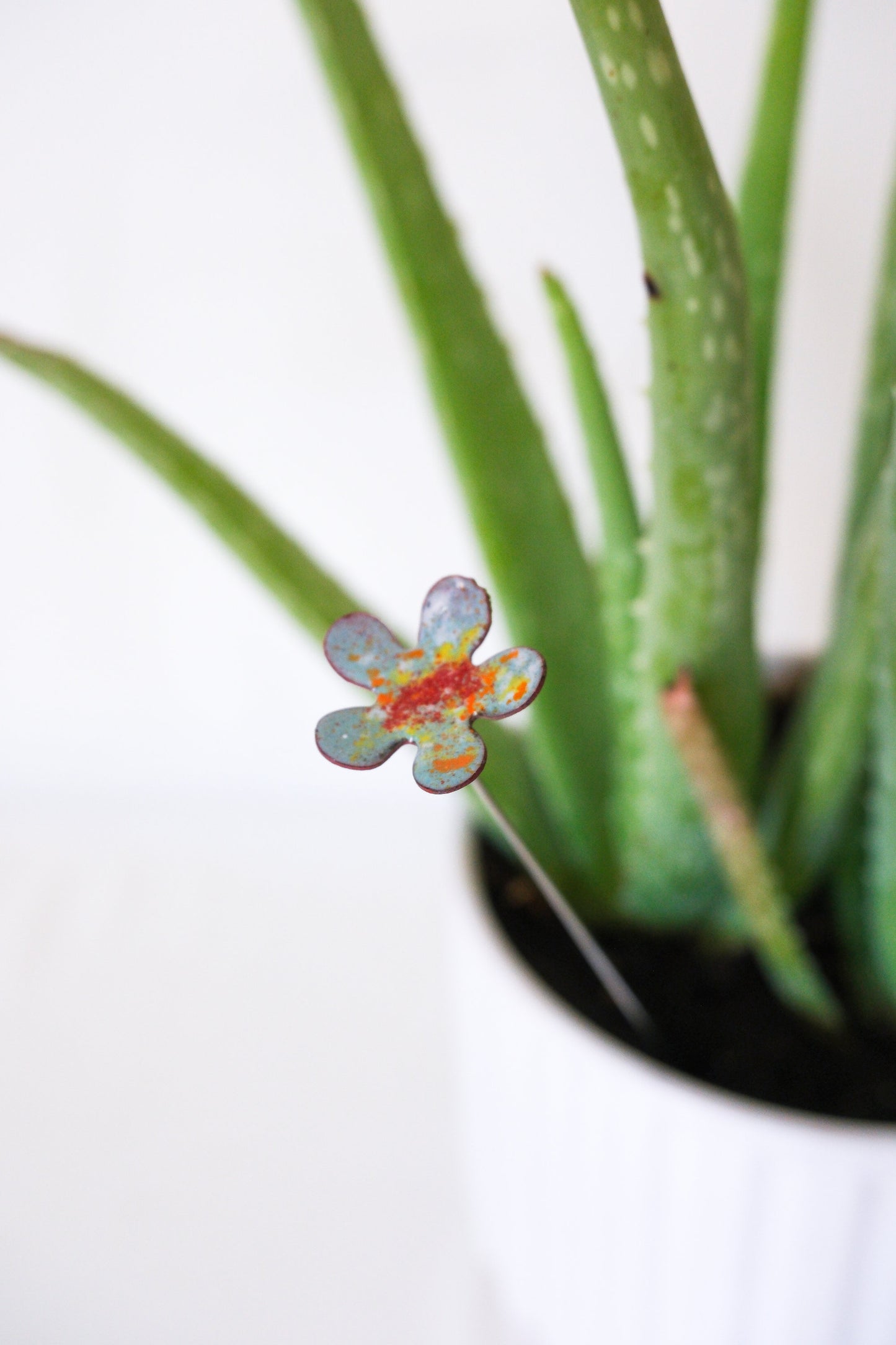 Mini Flower Enamel Garden Stake