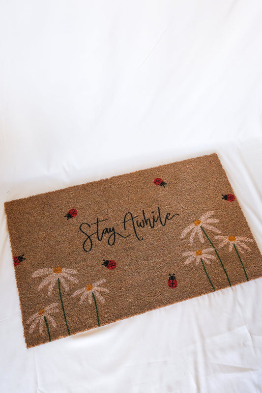 Stay Awhile Doormat