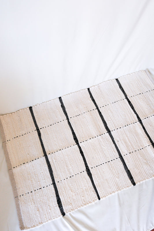 Black & Cream Farmhouse Rug