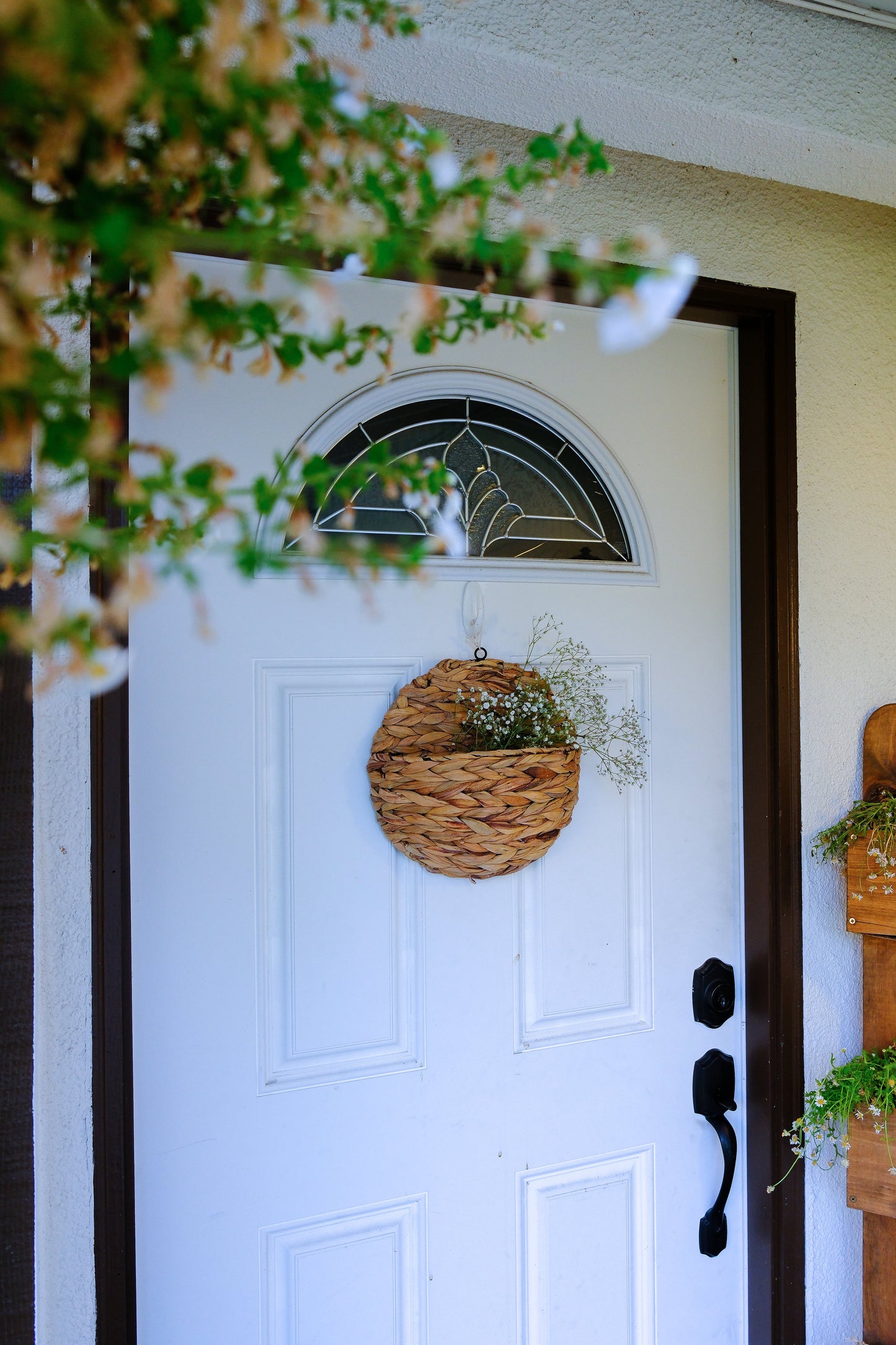 Round Hanging Floral Basket