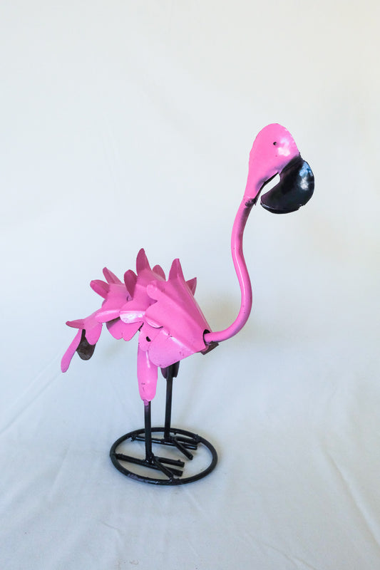 Metal Garden Flamingo Yard Art