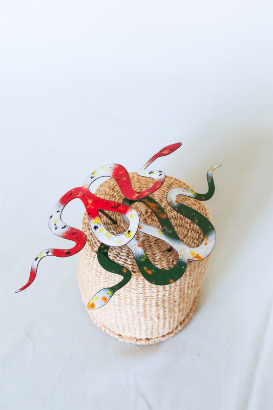 Snake Enamel Garden Stake