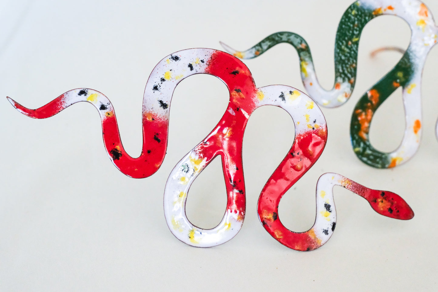 Snake Enamel Garden Stake