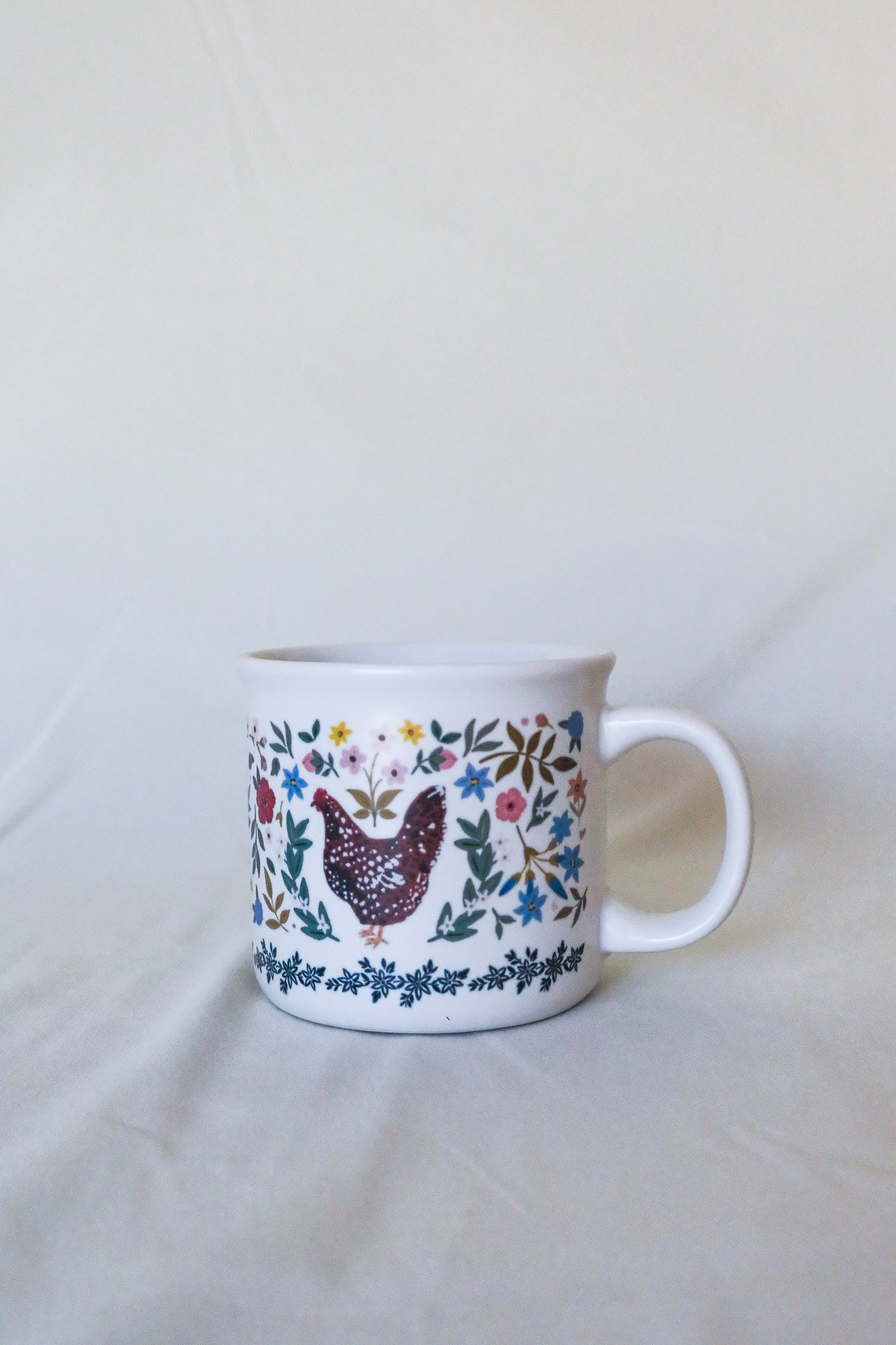 Floral Chickens Mug