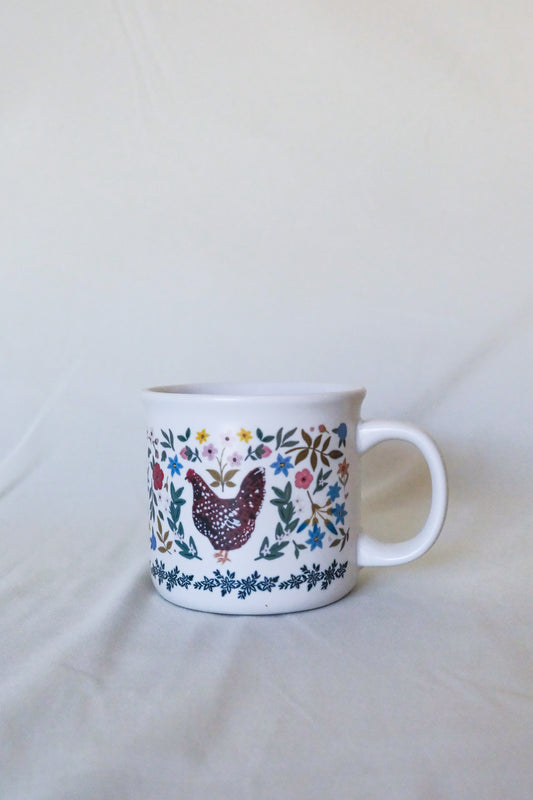 Floral Chickens Mug