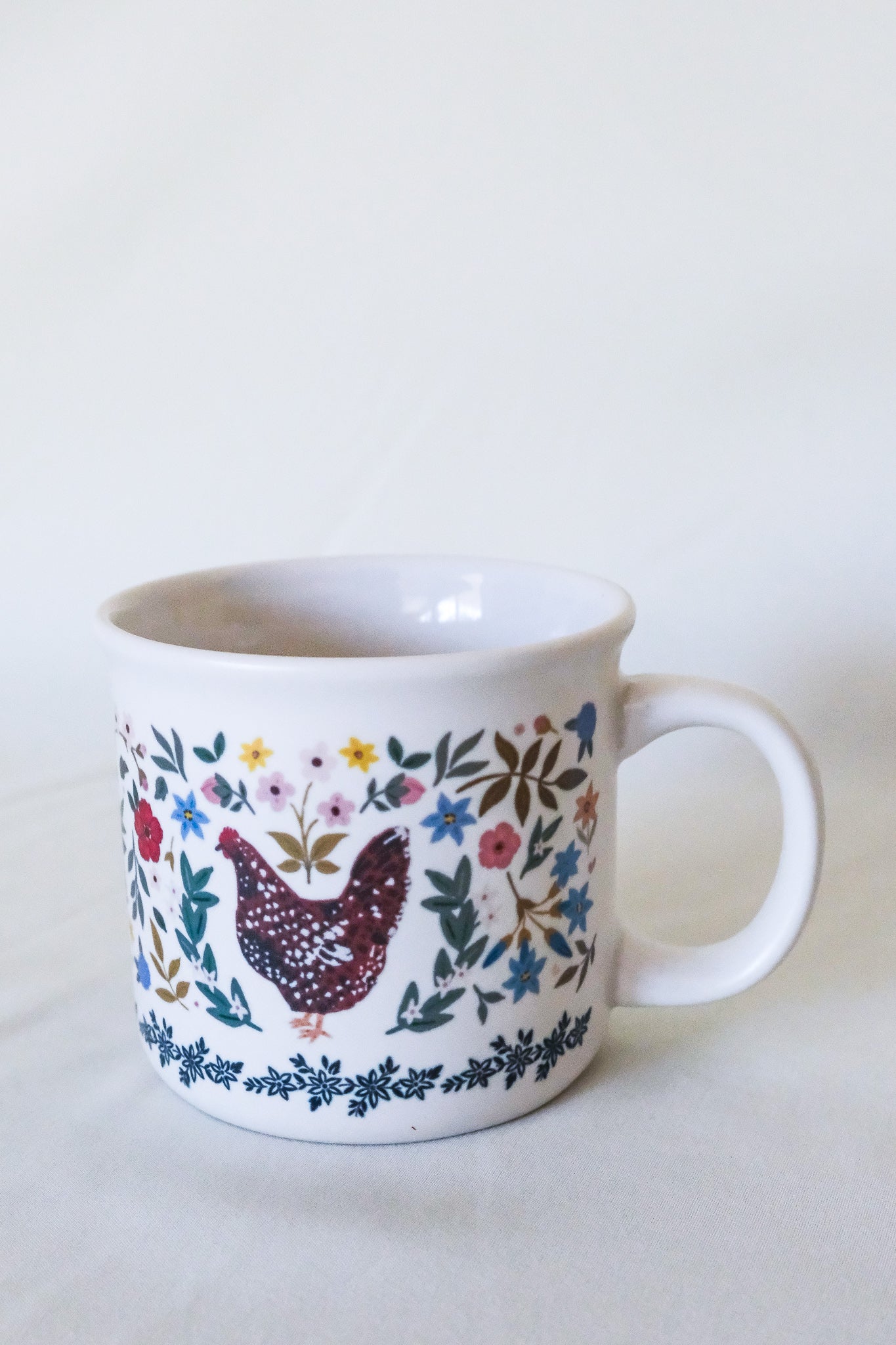 Floral Chickens Mug