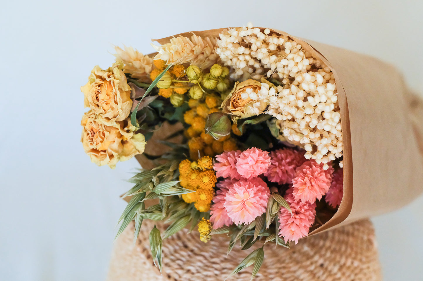 Pink Lemonade Dried Flower Bouquet
