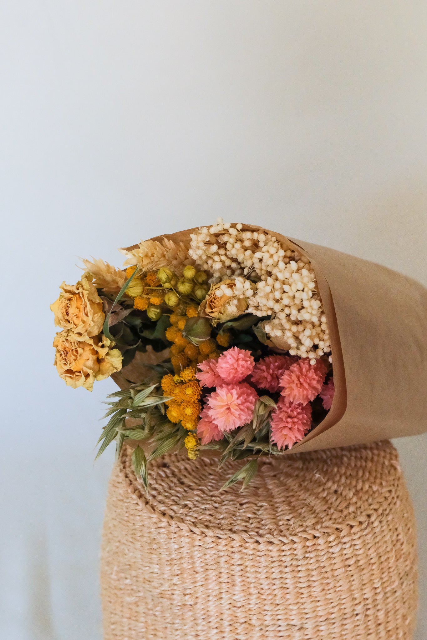 Pink Lemonade Dried Flower Bouquet