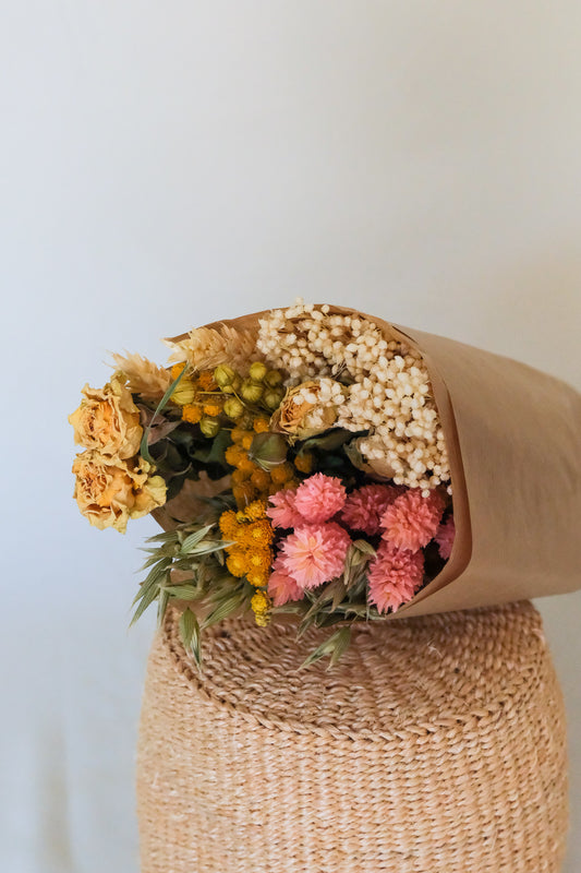 Pink Lemonade Dried Flower Bouquet