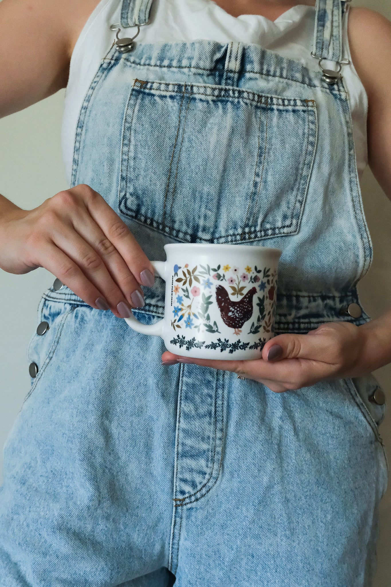 Floral Chickens Mug