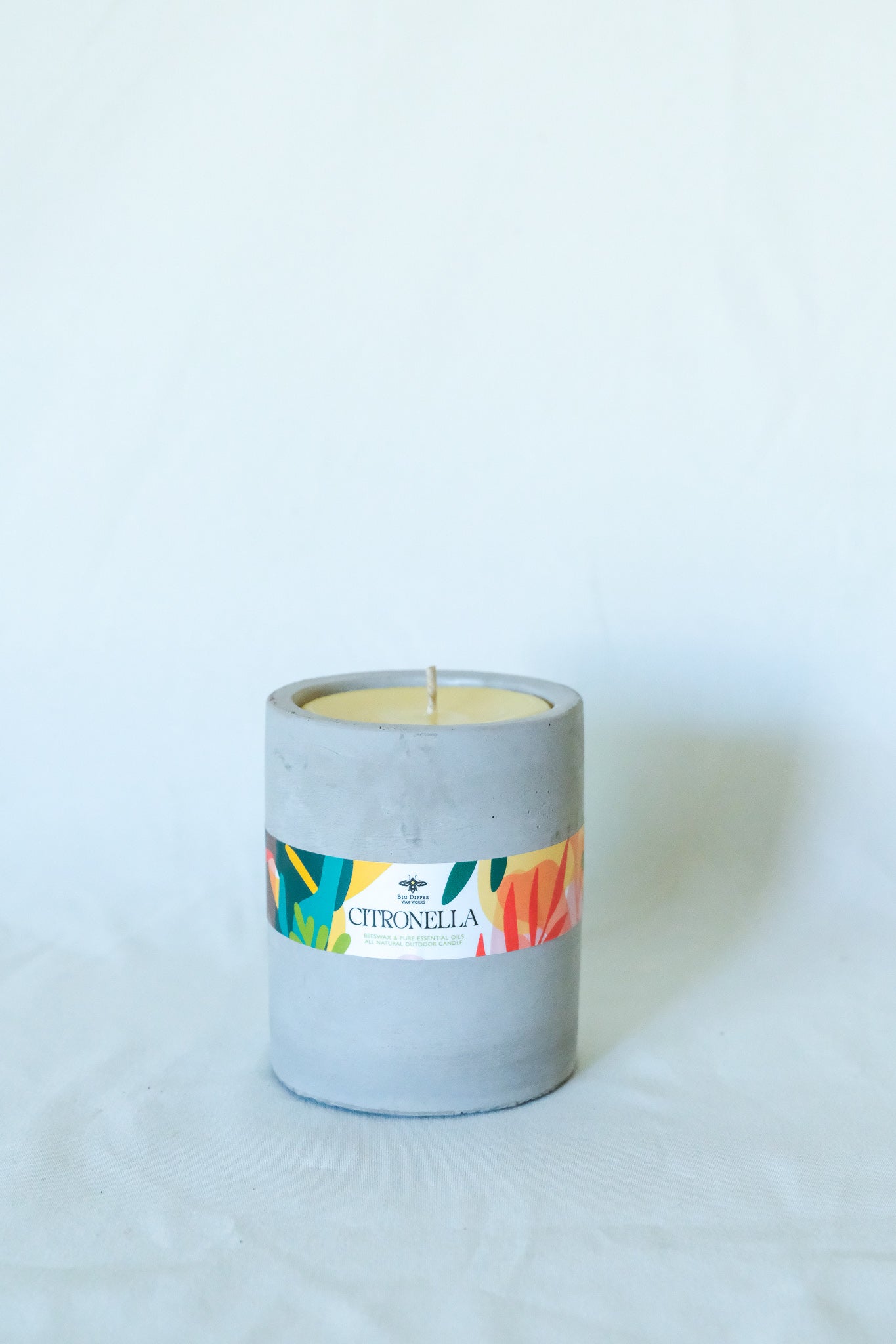 Concrete Beeswax Citronella Candle