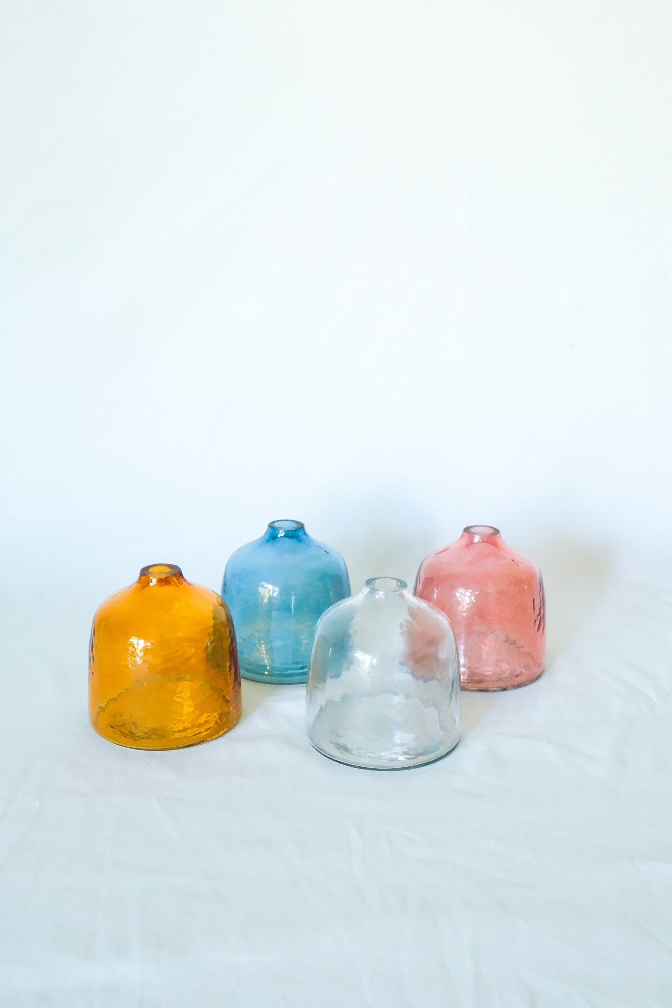 Hammered Glass Bud Vase