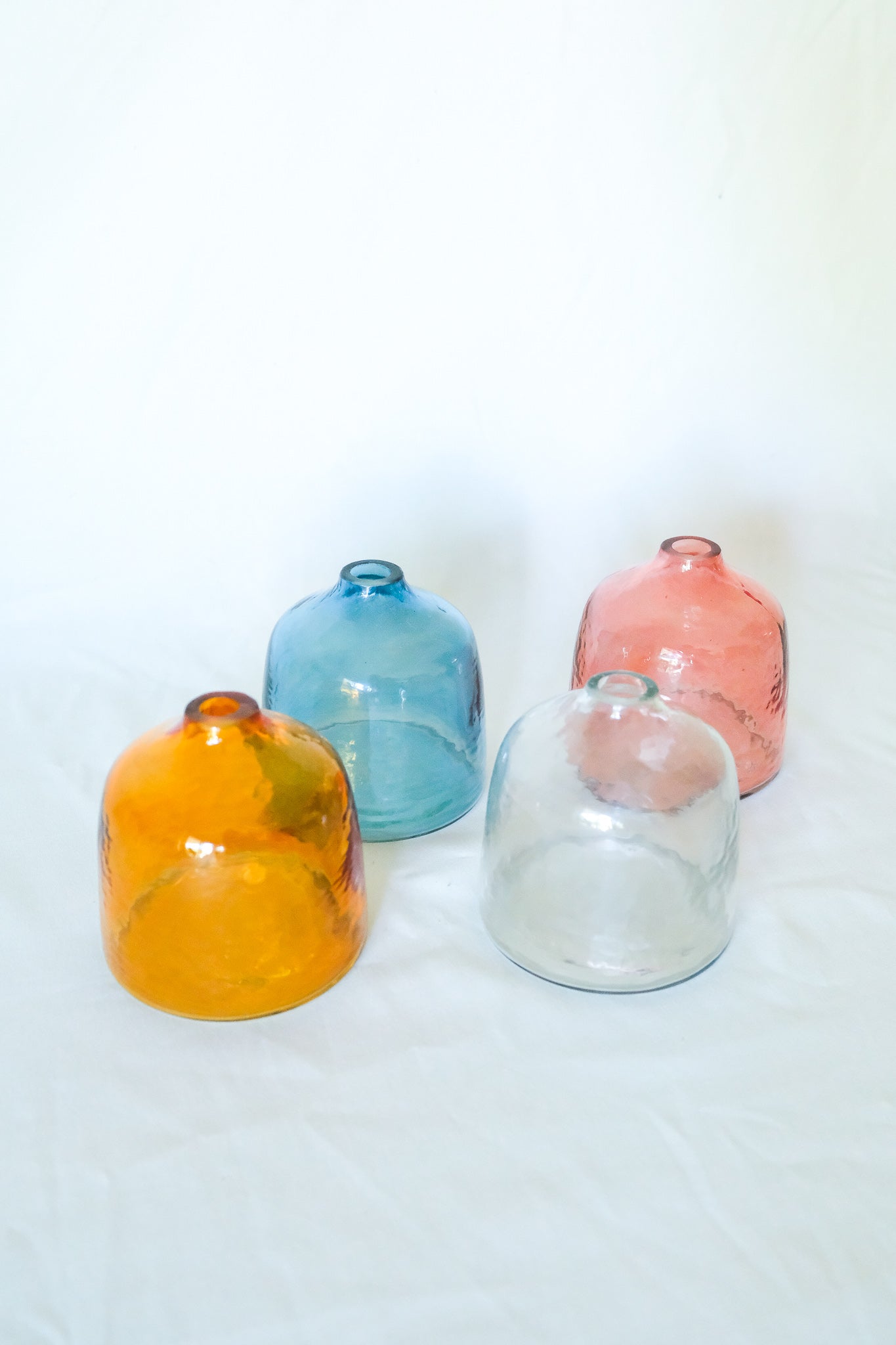 Hammered Glass Bud Vase