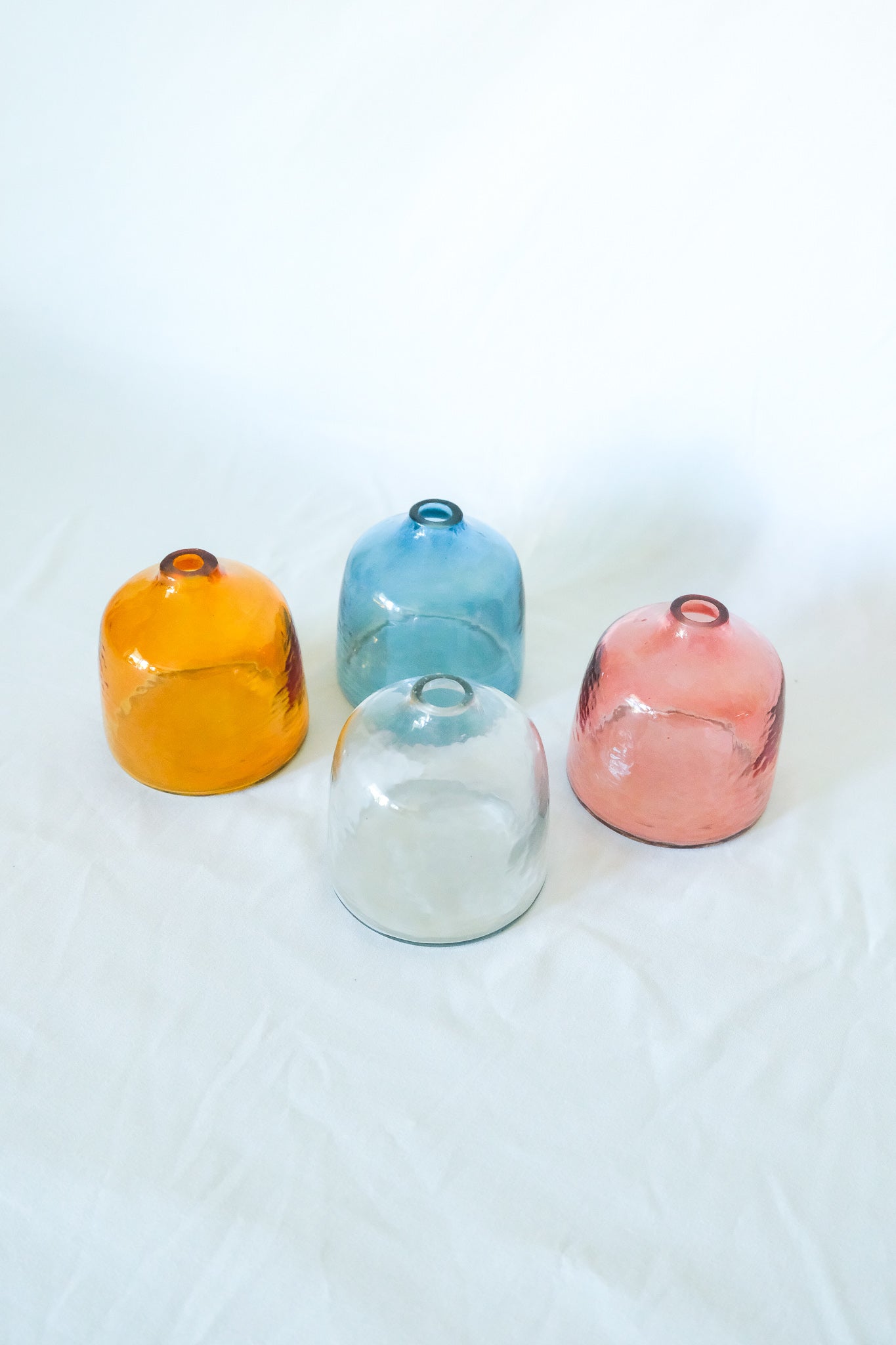 Hammered Glass Bud Vase