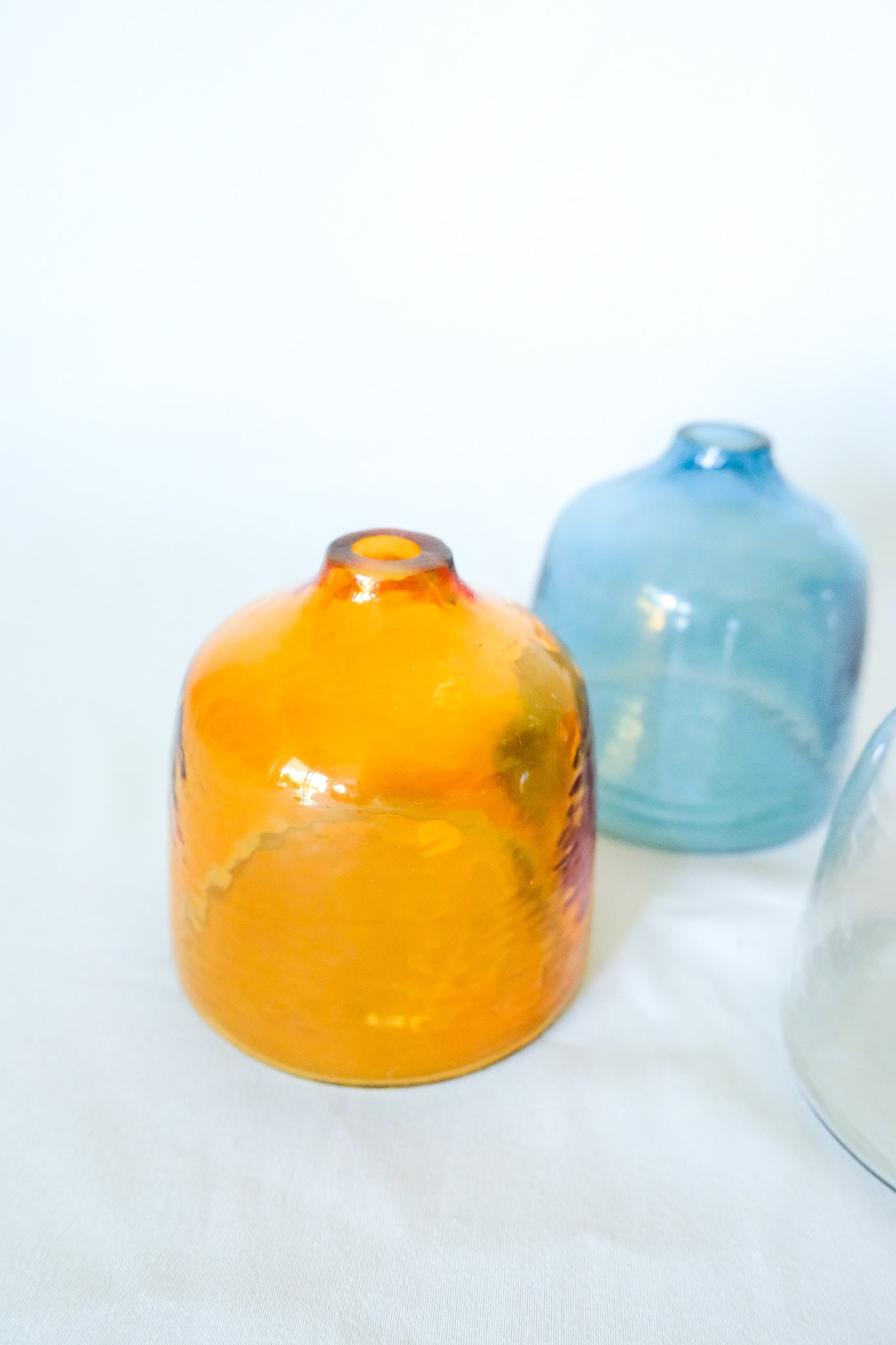 Hammered Glass Bud Vase