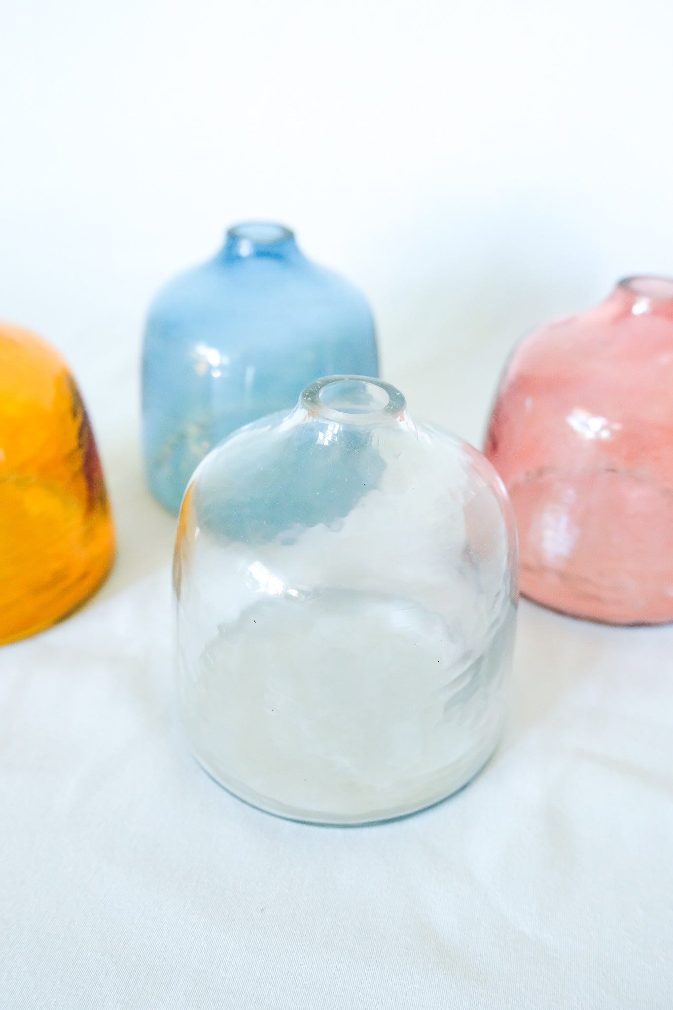 Hammered Glass Bud Vase