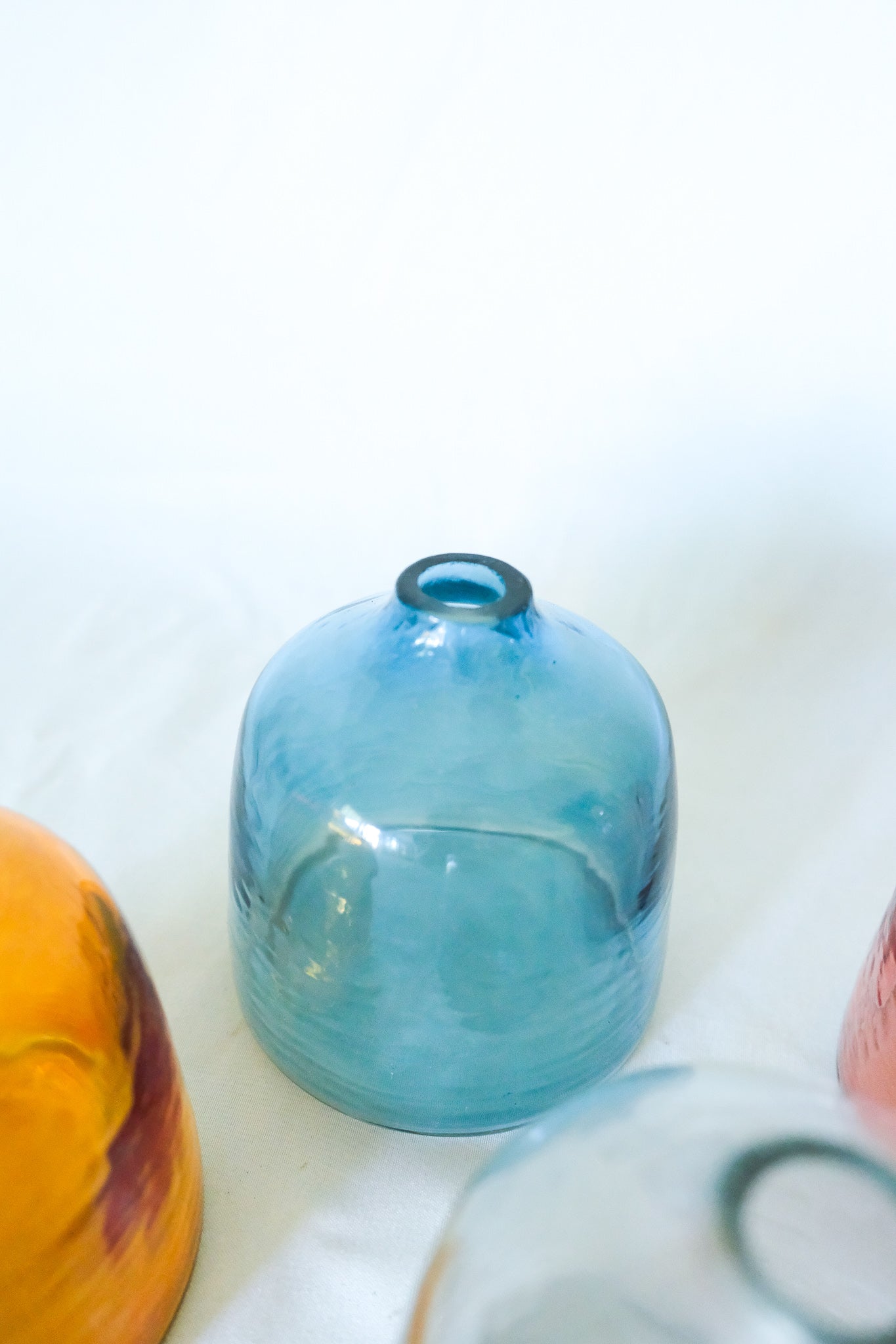 Hammered Glass Bud Vase