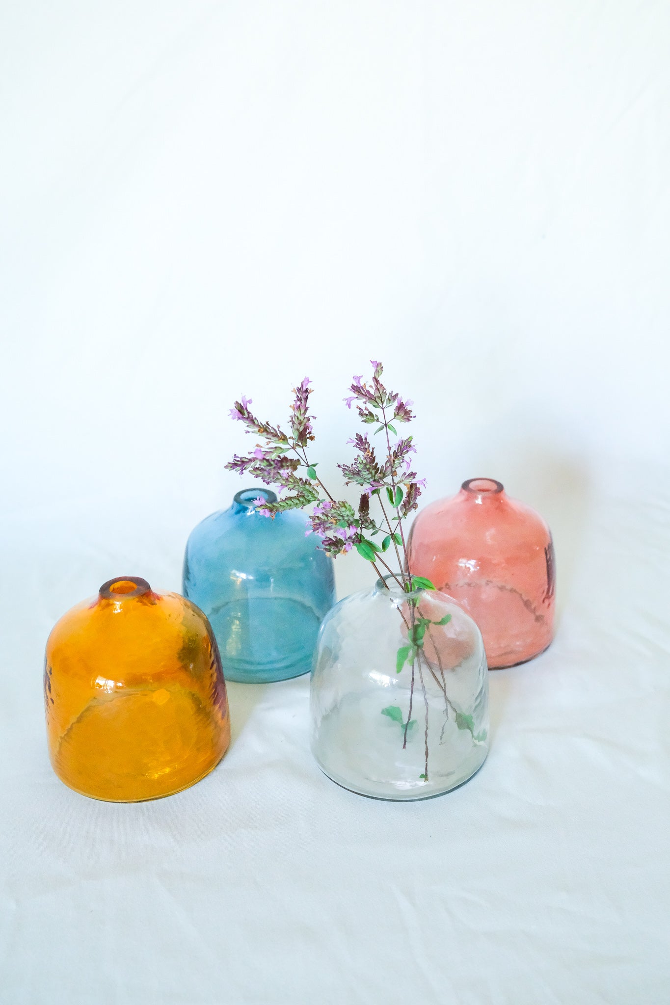 Hammered Glass Bud Vase