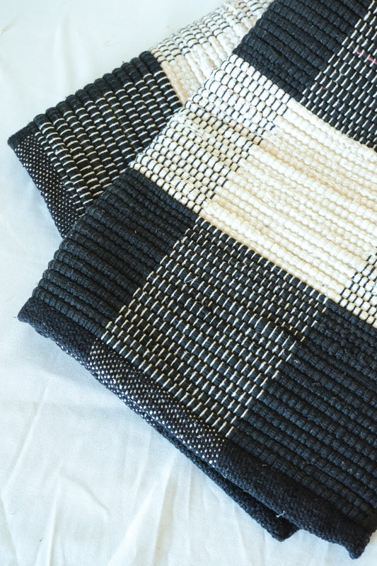Black and White Check Rug