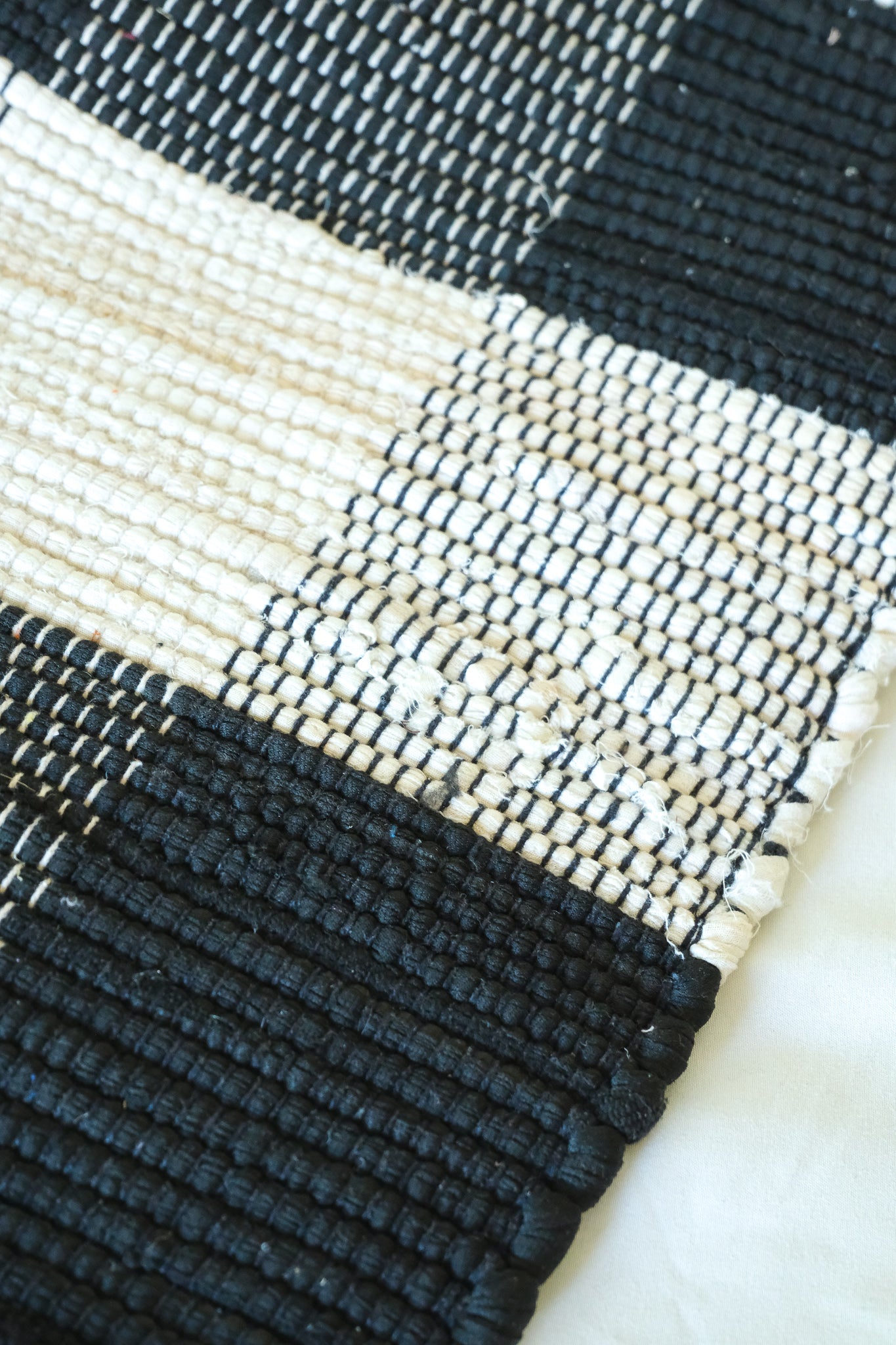 Black and White Check Rug