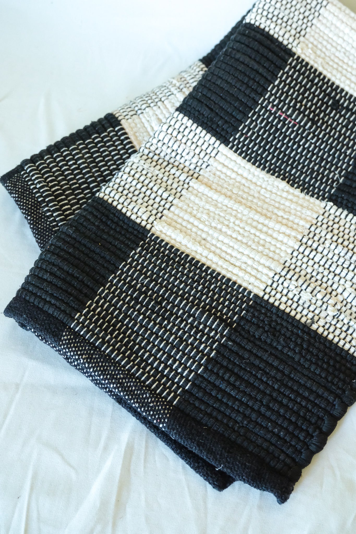 Black and White Check Rug