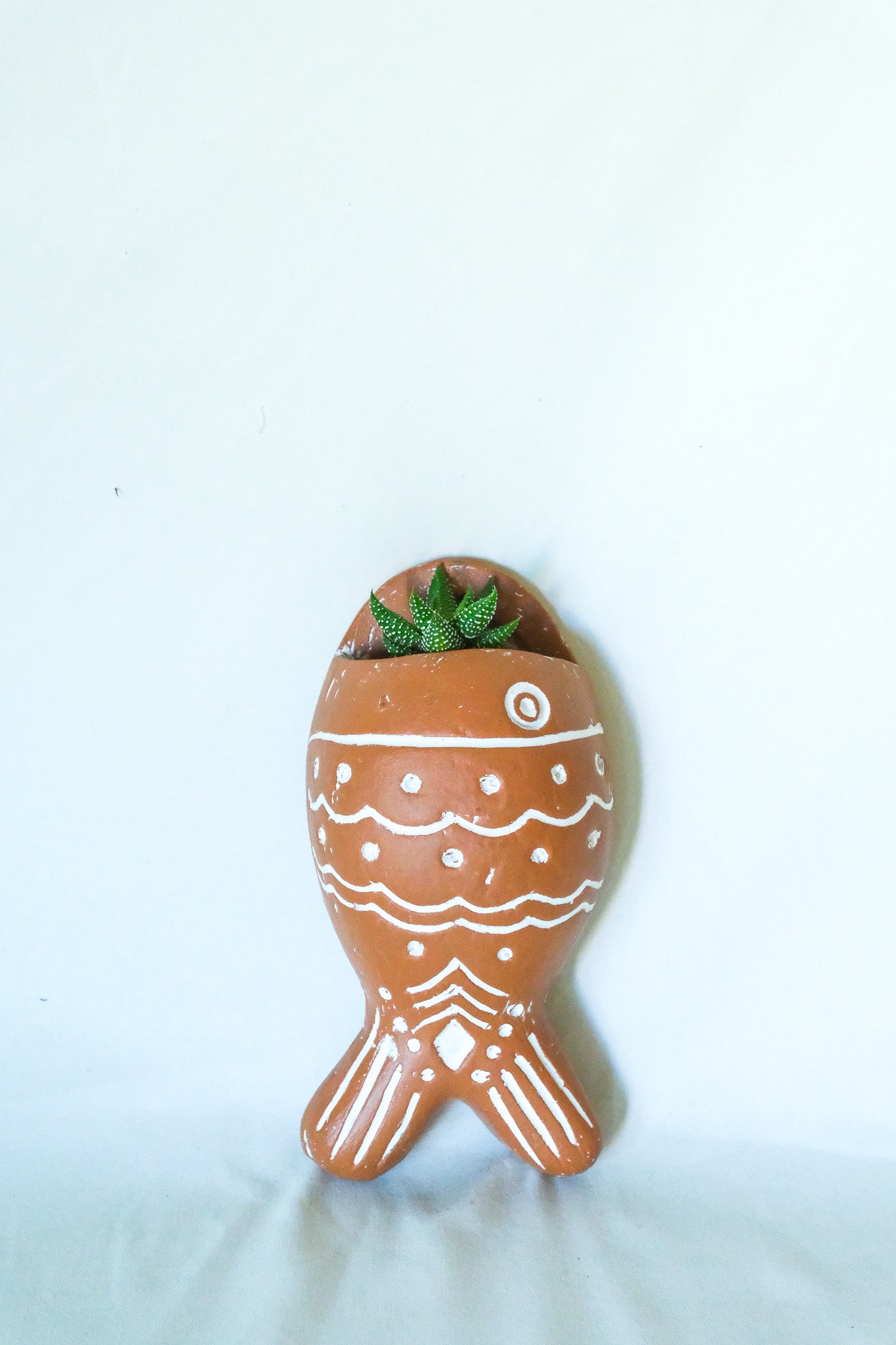 Terra Cotta Hanging Fish Planter