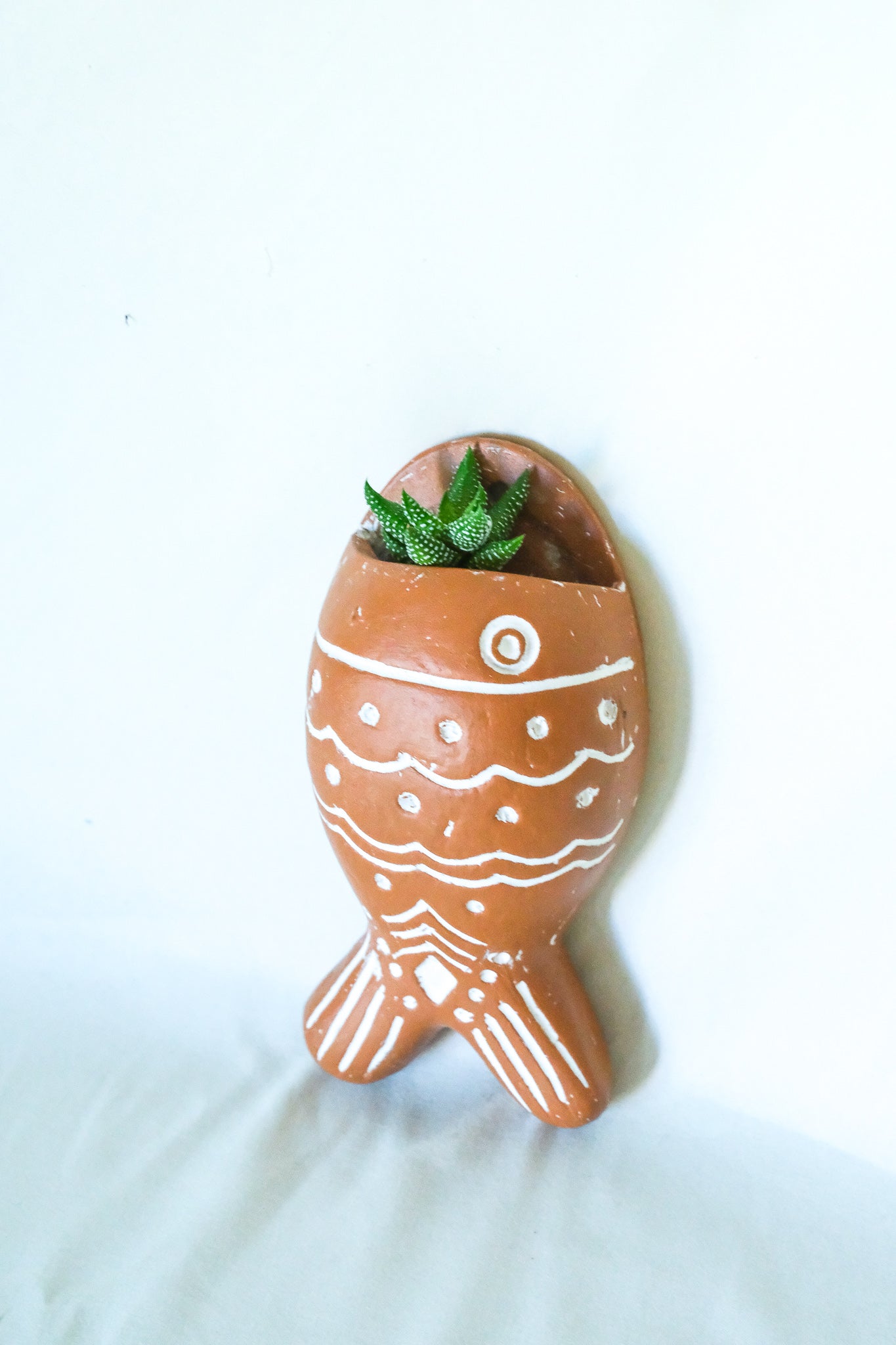 Terra Cotta Hanging Fish Planter