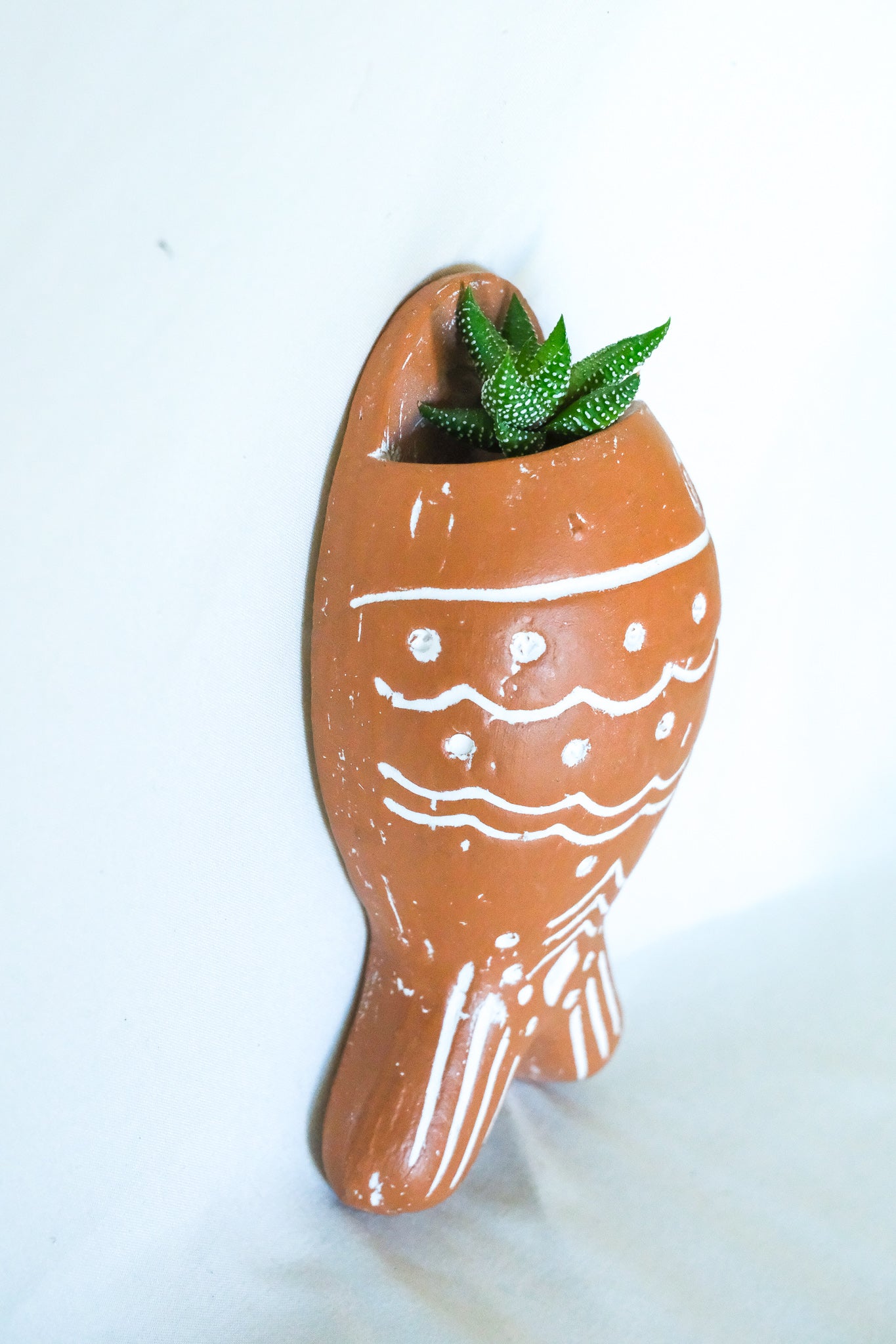 Terra Cotta Hanging Fish Planter