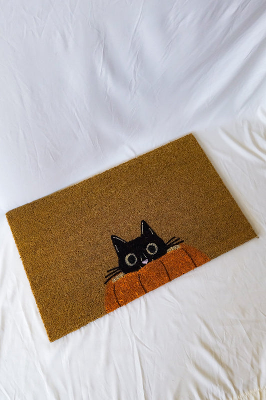 Black Cat Doormat