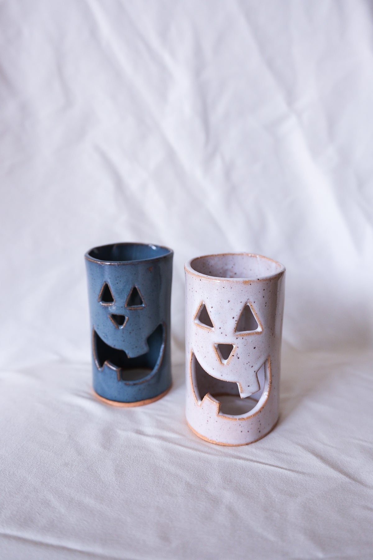 Jack O Lantern Ceramic Luminary