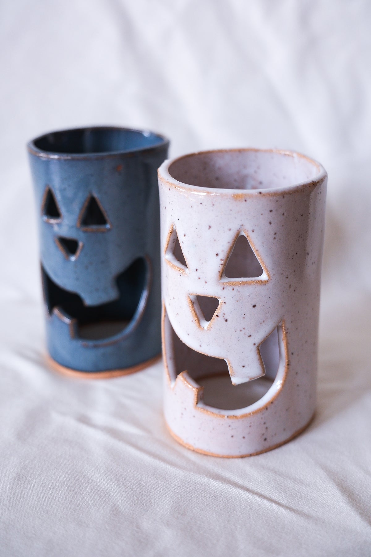 Jack O Lantern Ceramic Luminary