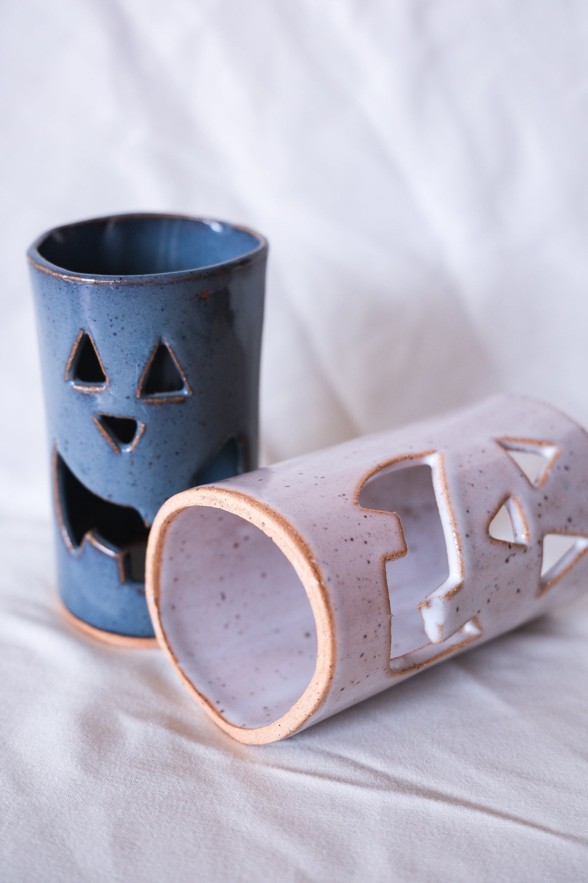 Jack O Lantern Ceramic Luminary