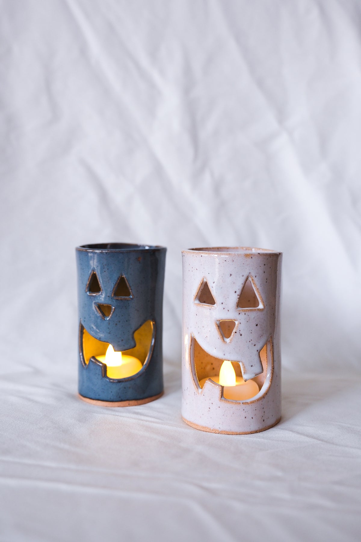 Jack O Lantern Ceramic Luminary