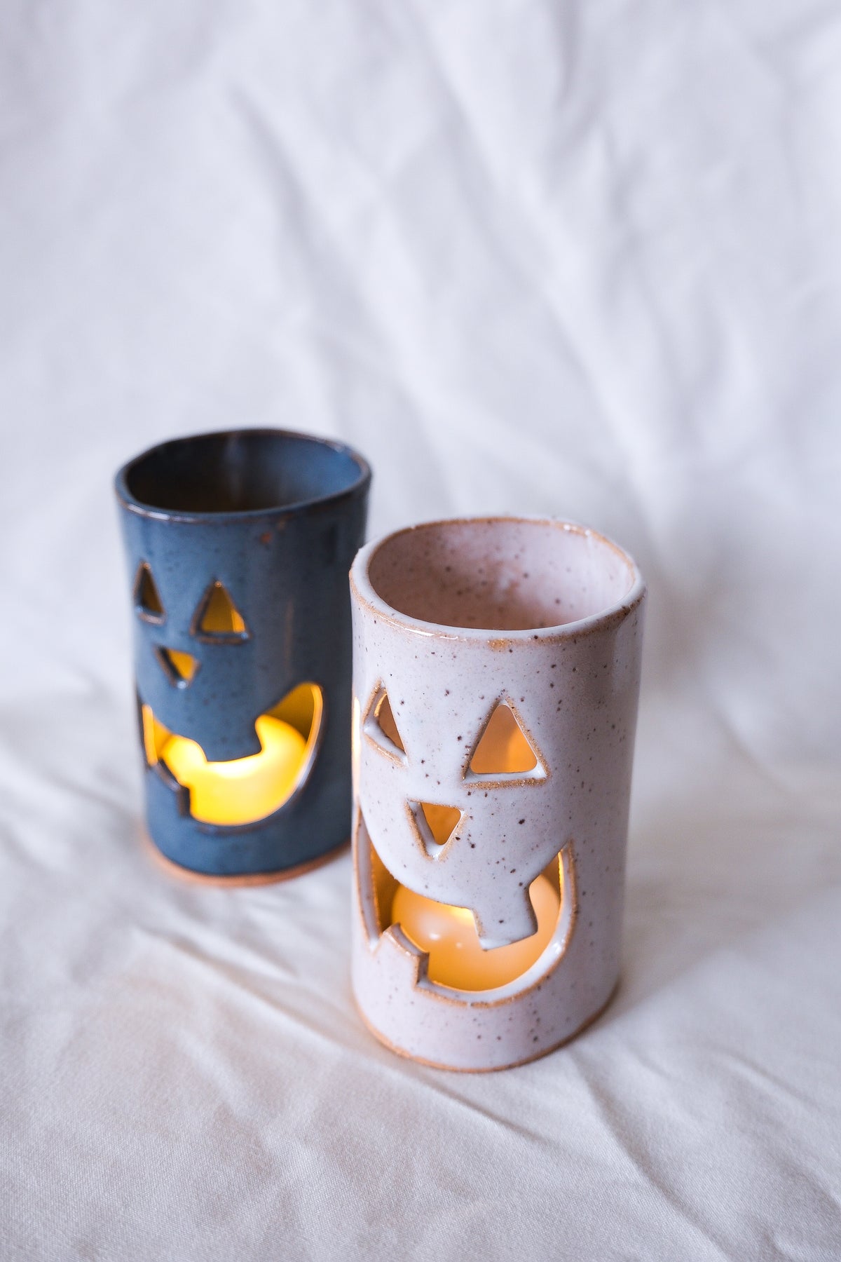 Jack O Lantern Ceramic Luminary