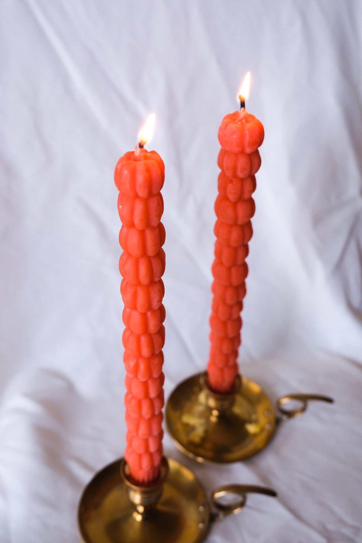 Pumpkin Taper Candles