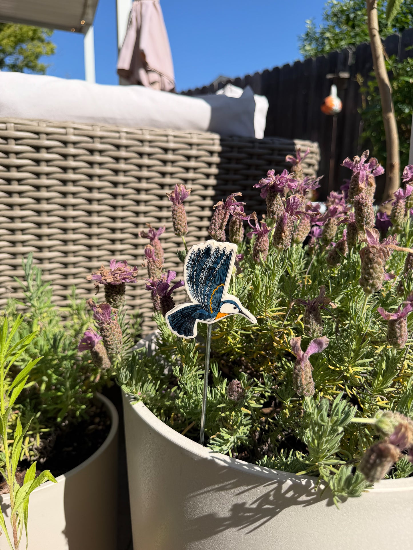 Hummingbird Garden Stake